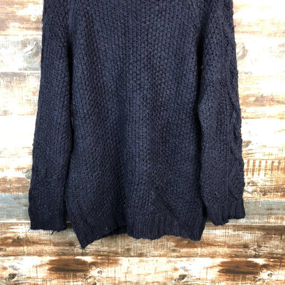 DL Ships Dark Blue Cardigan cable Knitwear #C600