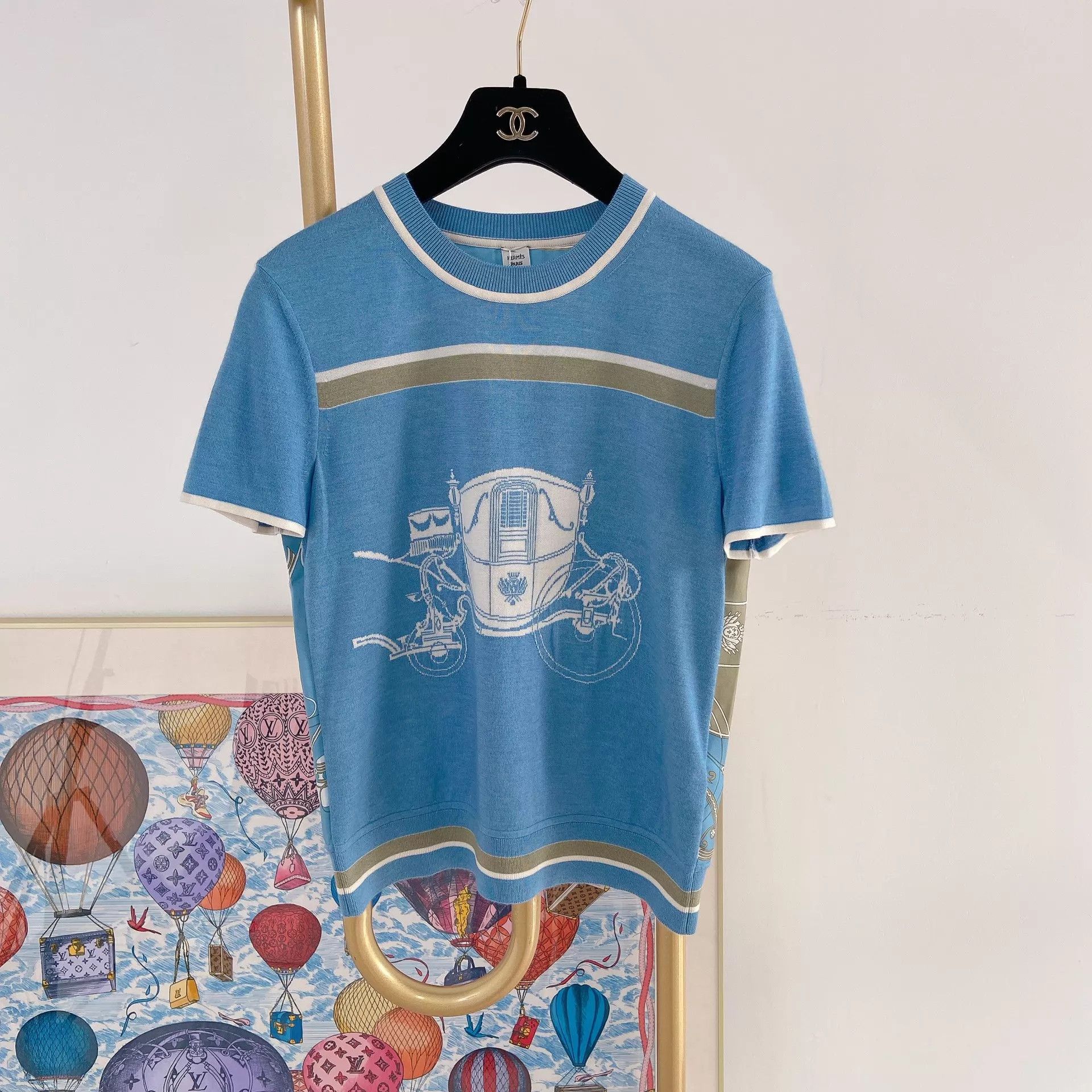 Hermes Hermes silk-knit T-shirt 36 Size XS / US 0-2 / IT 36-38 - 1 Thumbnail