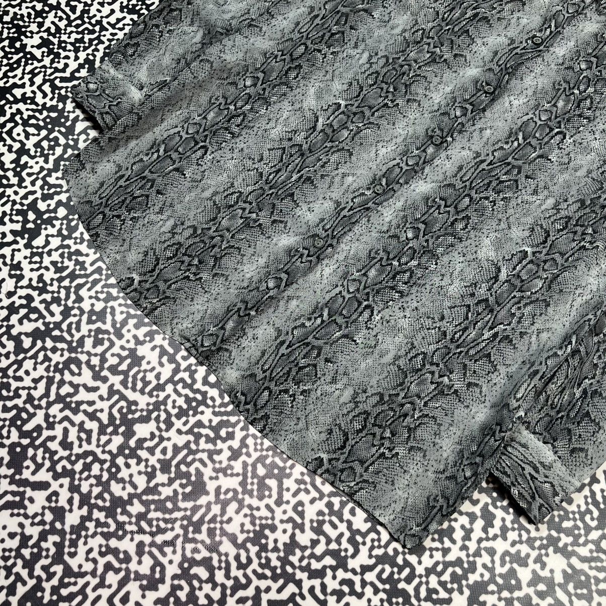 Ferre GF Ferre Snake Python Print Luxury Style Retro Long Shirt Size M / US 6-8 / IT 42-44 - 9 Thumbnail