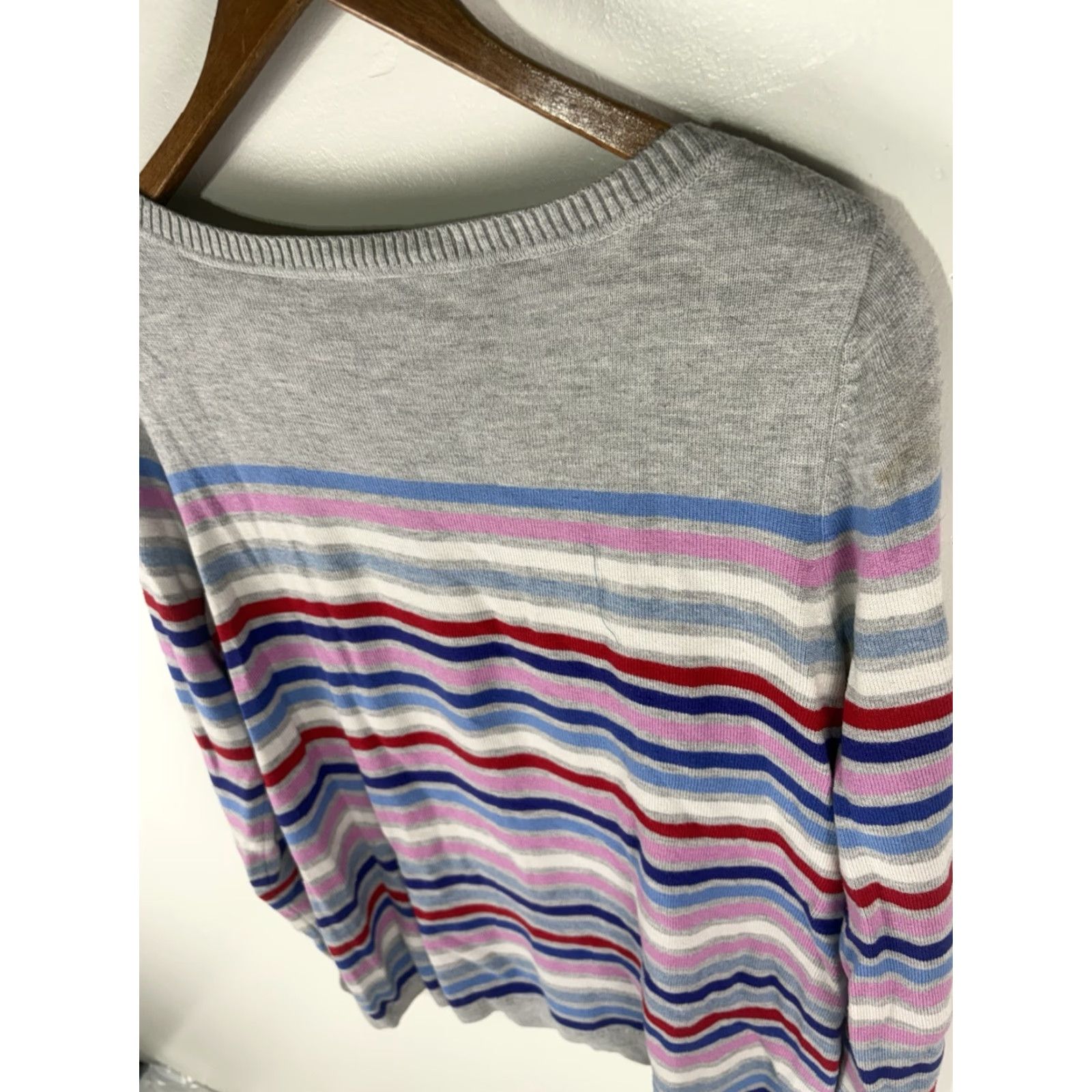 Talbots Talbots Multicolor Striped Sweater Women's Size M Pullover Long Sleeve Classic Preppy Size M / US 6-8 / IT 42-44 - 6 Thumbnail
