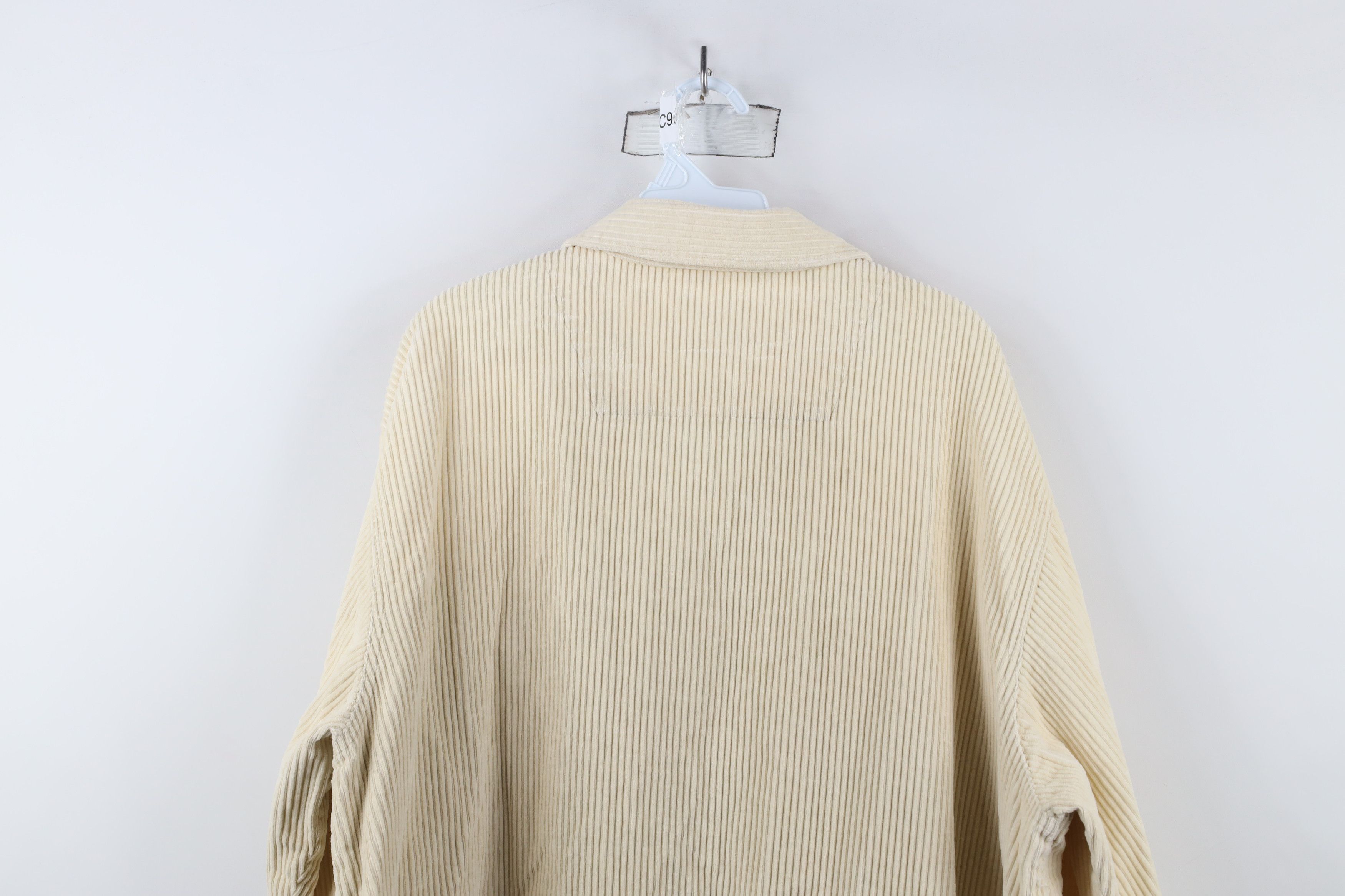 UNIONBAY × Vintage Vintage 90s Unionbay Baggy Fit Corduroy Shirt Jacket Beige Size XL / US 12-14 / IT 48-50 - 13 Thumbnail