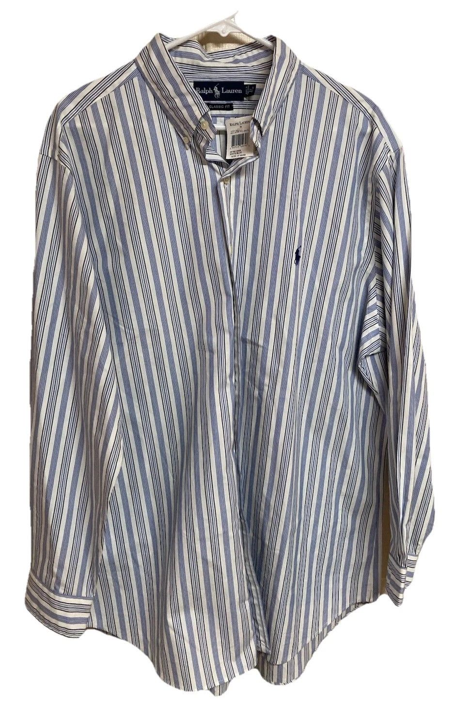 Ralph Lauren VTG Ralph Lauren Classic Fit Shirt Striped Blue 17 32/33 NWT Size US XL / EU 56 / 4 - 1 Thumbnail