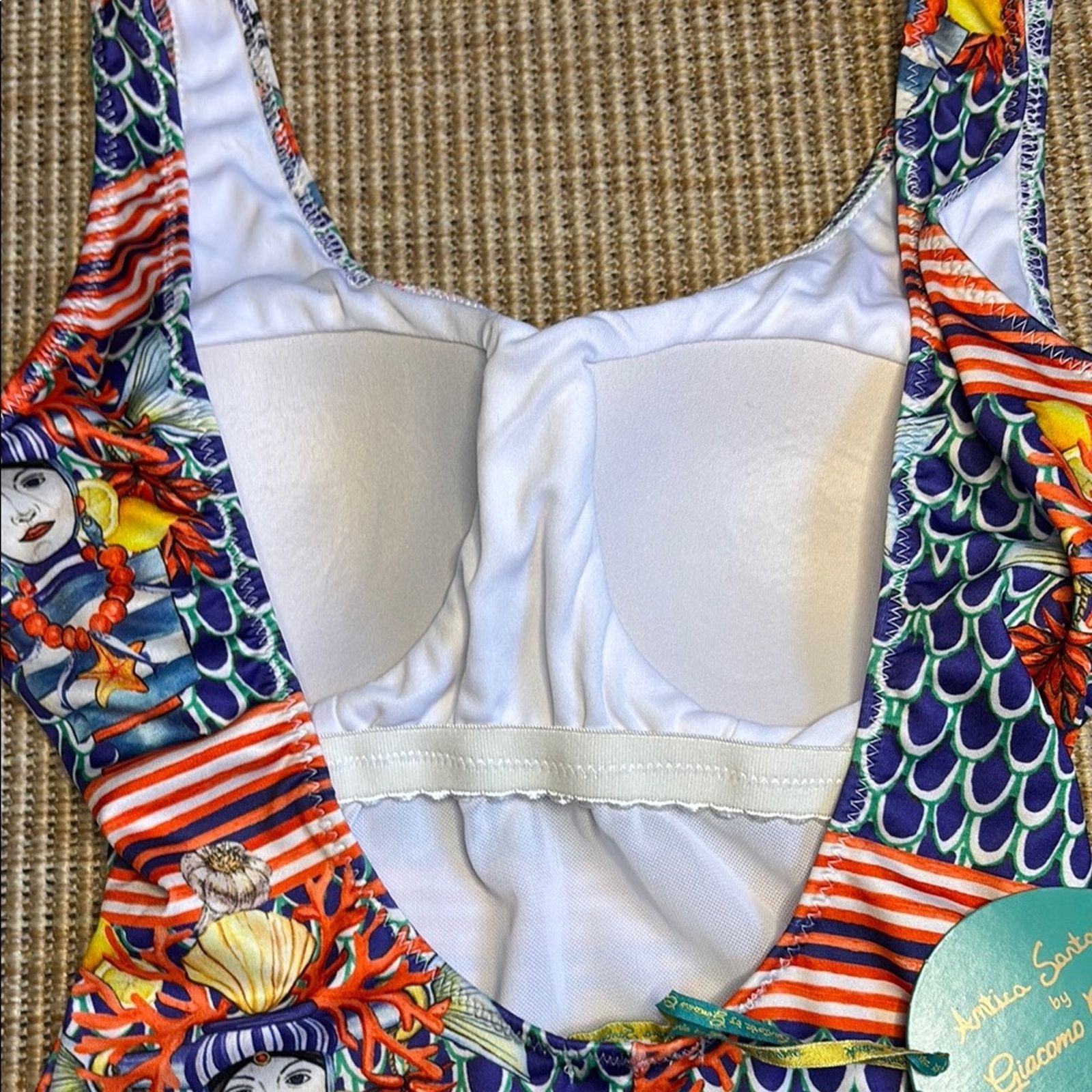 Other NWT Antica Sartoria Colorful Patterned One-Piece Swimsuit M Size ONE SIZE - 5 Thumbnail