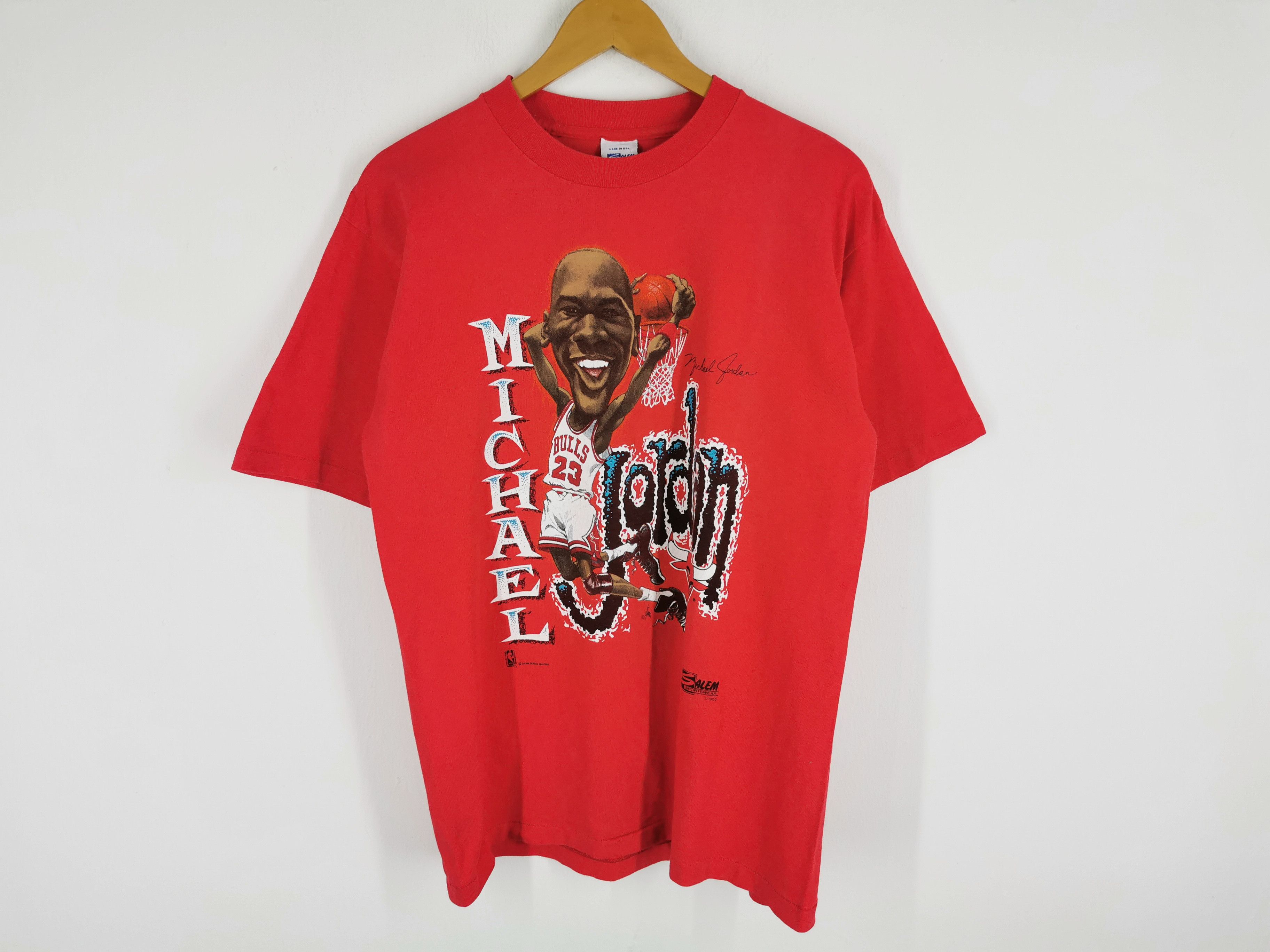 Vintage Vintage 90's Michael Jordan NBA Chicago Bulls By Salem Tee Size US L / EU 52-54 / 3 - 2 Thumbnail