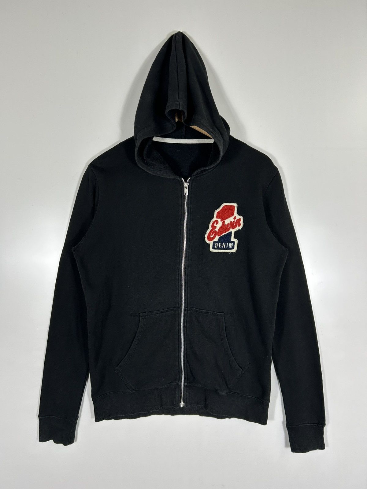 Edwin Vintage Edwin Denim Japan Hoodie Zipper Sweater Size US M / EU 48-50 / 2 - 1 Thumbnail