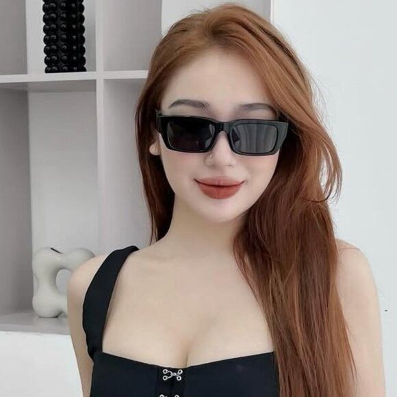 Palm Angels Palm Angels PERI002 PALM 1045 Sunglasses Black Rectangle Size ONE SIZE - 5 Thumbnail