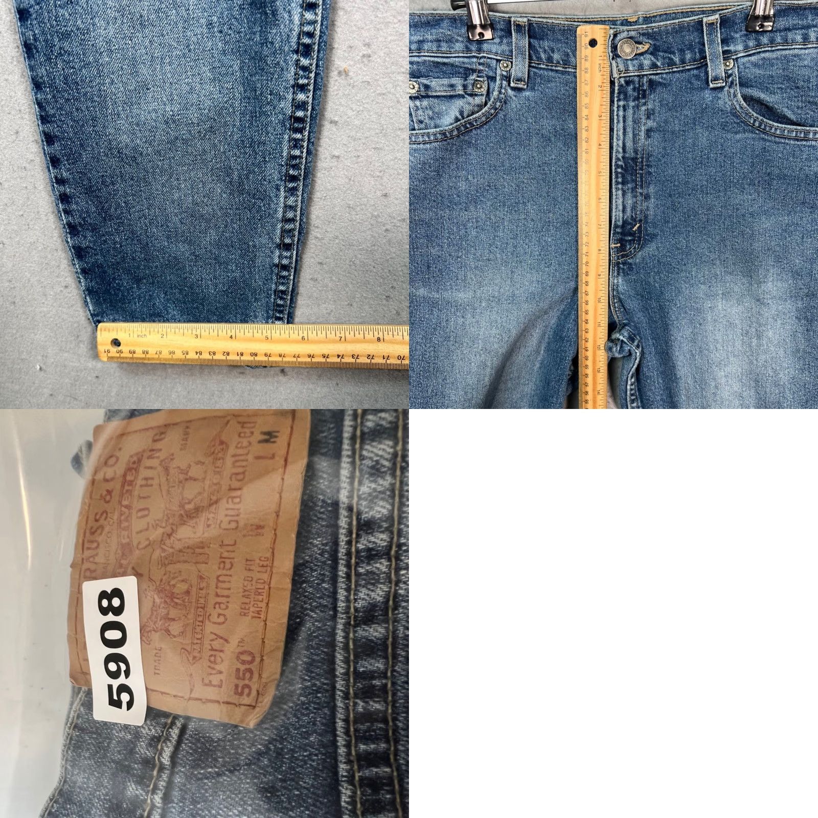 Levi's VINTAGE Levi's 550 Jeans Womens 28 x 30 High-Waisted Blue Denim 5-Pocket Tapered Relaxed Fit Adults Womens Size 28" / US 6 / IT 42 - 8 Thumbnail