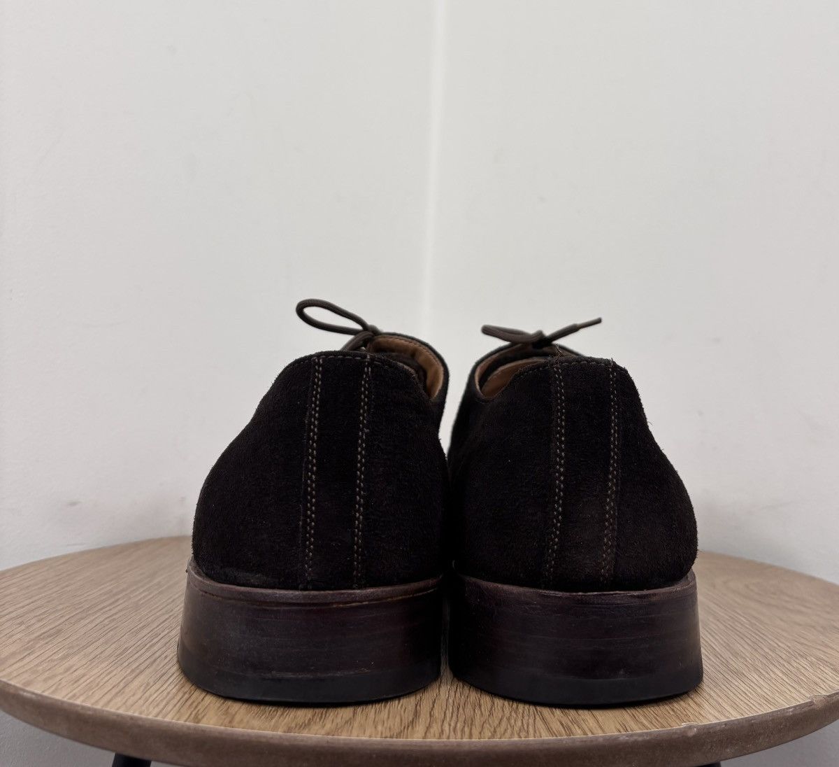 Heinrich Dinkelacker Heinrich Dinkelacker Men’s Dark Brown Suede Leather Shoes Size US 12 / EU 45 - 14 Thumbnail