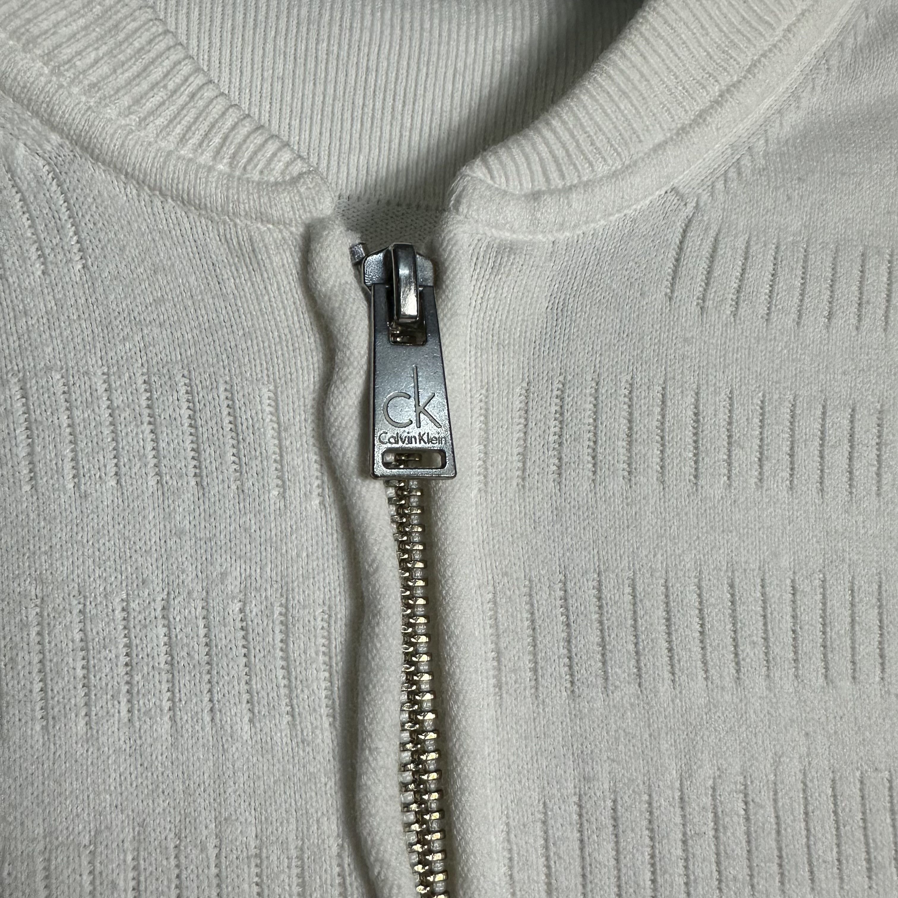 Calvin Klein 🔥RARE🔥Vintage CK Calvin Klein Full Zip Knit Sweater Size L / US 10 / IT 46 - 3 Thumbnail