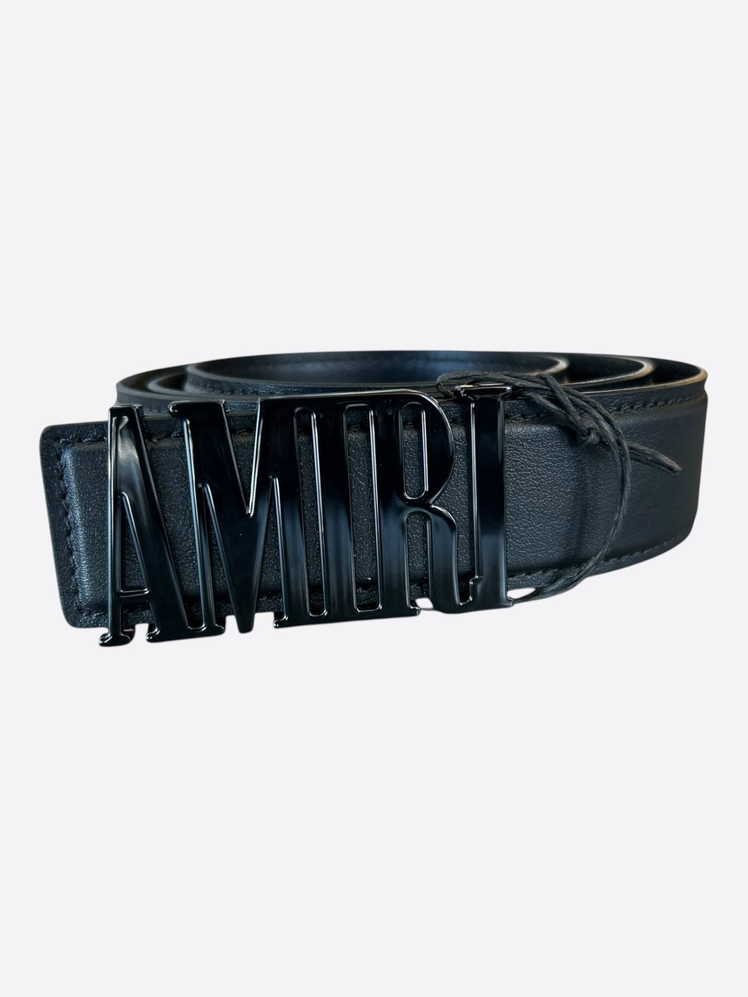 Amiri Amiri Black Core Logo Leather Belt Size 34 - 1 Thumbnail