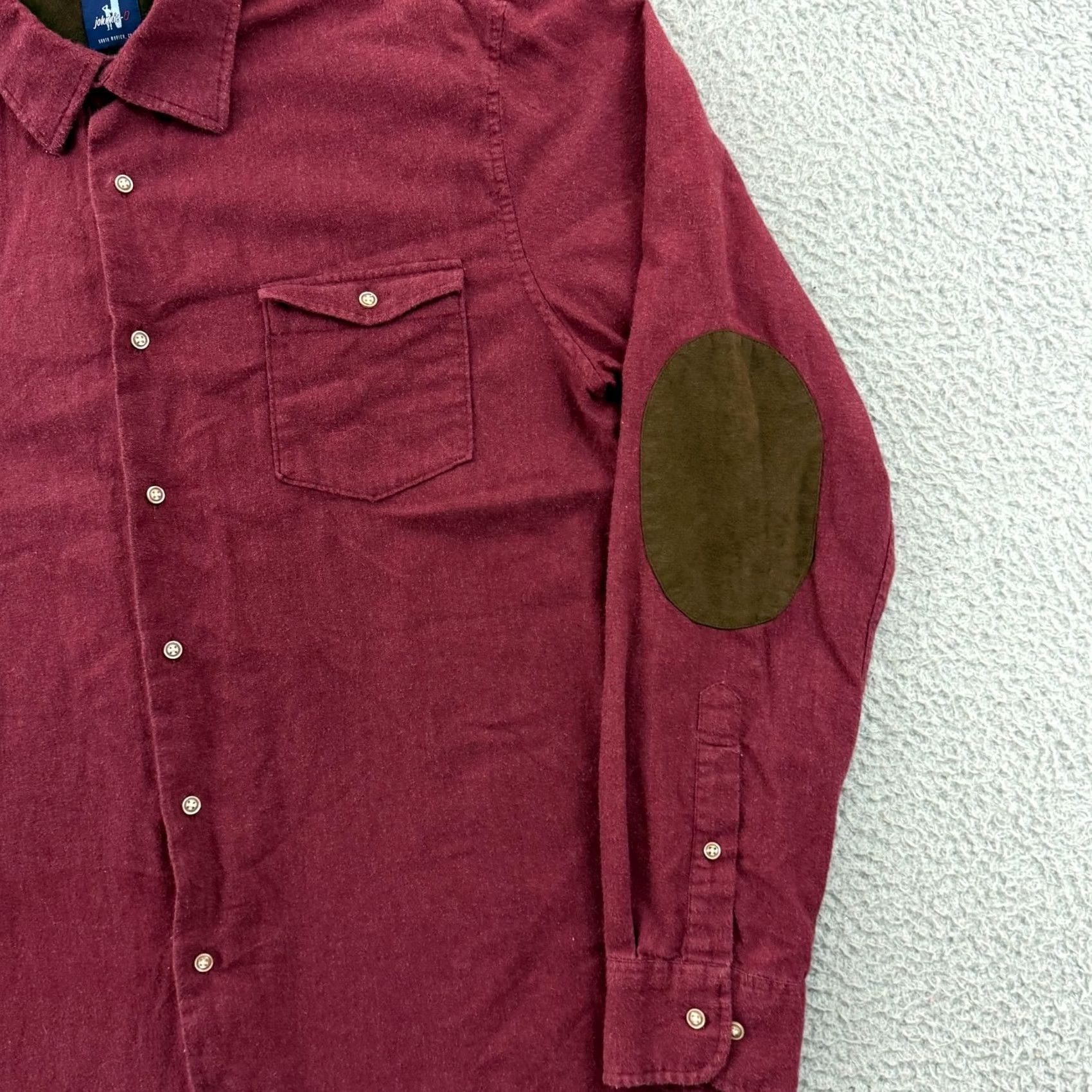 johnnie-O johnnie-O Shirt Mens L Red Button-Up Chamois Long Sleeve Preppy Vintage: No Size US L / EU 52-54 / 3 - 6 Thumbnail