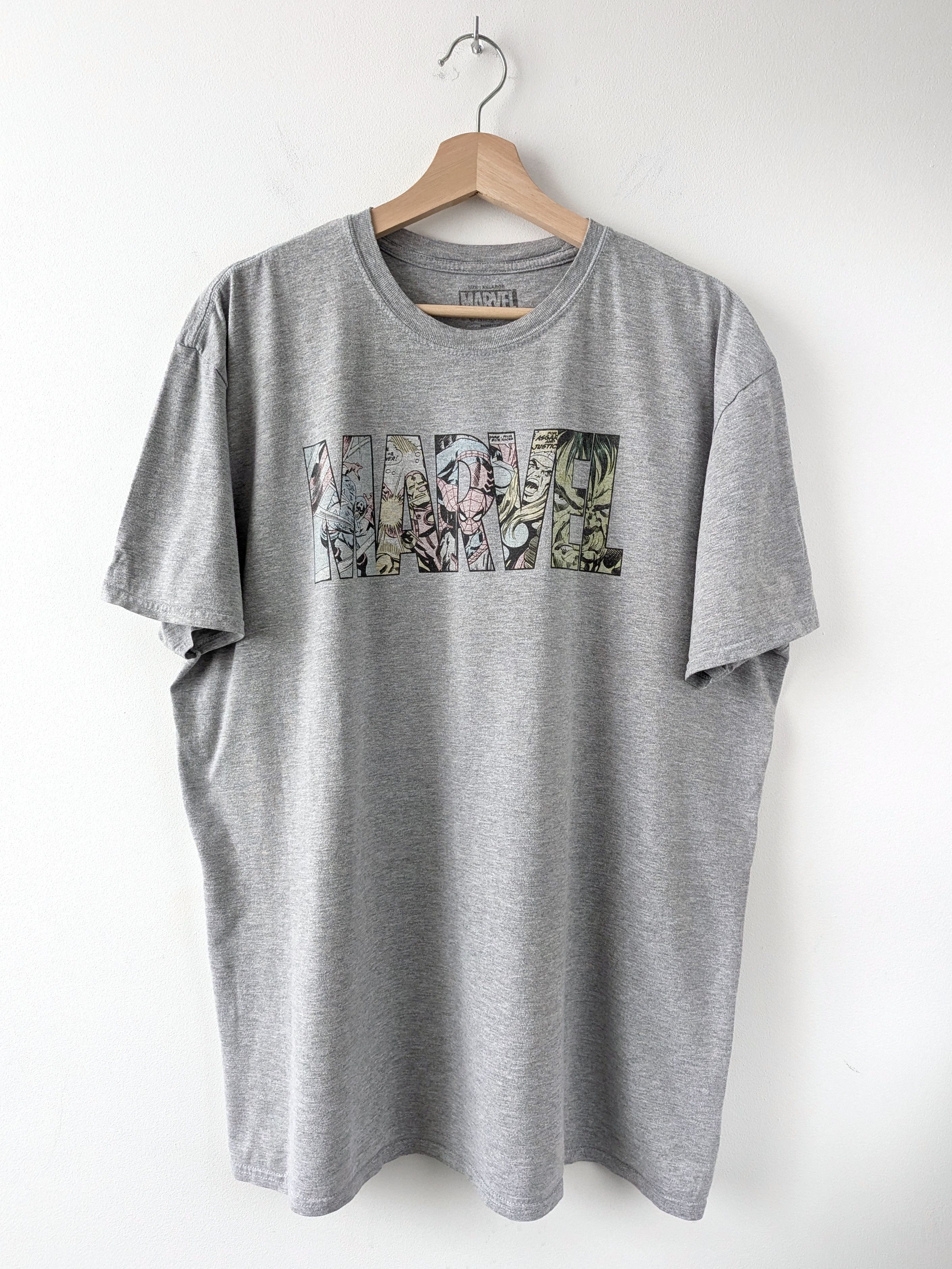 Marvel Comics Marvel Graphic T-Shirt Grey XXL Oversized Spiderman Hulk Size US XXL / EU 58 / 5 - 1 Thumbnail