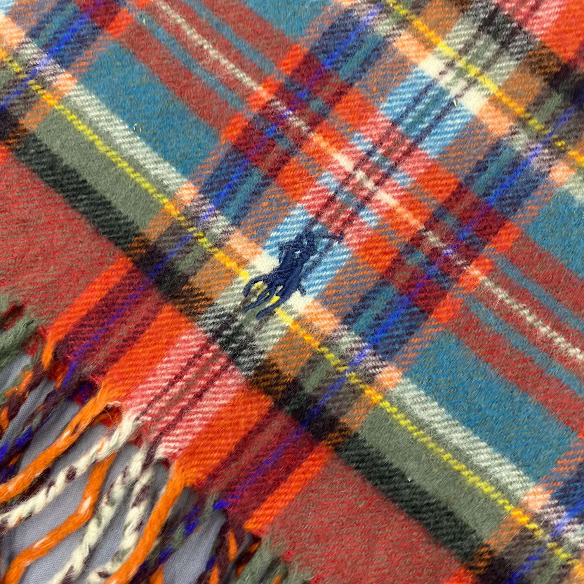 Polo Ralph Lauren Vintage Polo Ralph Lauren Scarf Muffler Wool Plaid Scarves Size ONE SIZE - 4 Thumbnail