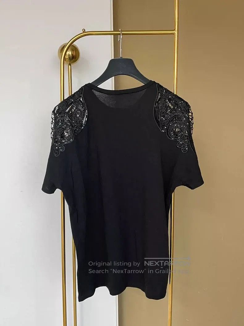 Gucci Gucci Black Cutout Sequin Short Sleeve Top . Size US S / EU 44-46 / 1 - 3 Thumbnail