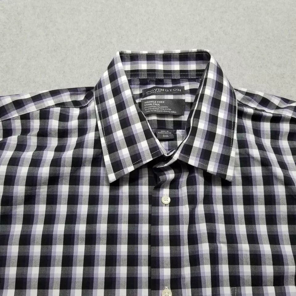 Covington Covington Shirt Mens 16.5 32/33 Plaid Button Up Wrinkle Free Size US M / EU 48-50 / 2 - 4 Thumbnail