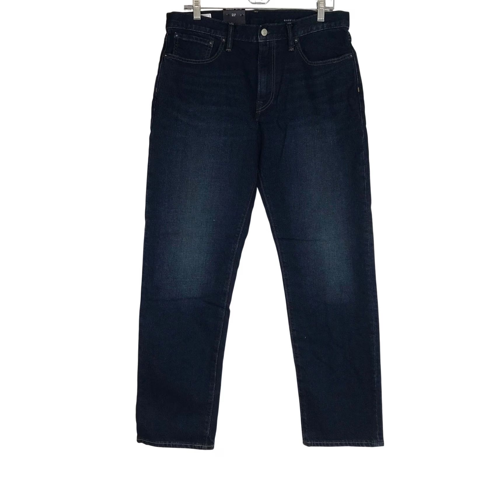 Gap Gap Jeans Dark Wash Indigo 32x30 Straight Leg 5-Pocket Denim Mid Rise Regular Mens With Tags Size US 32 / EU 48 - 2 Thumbnail