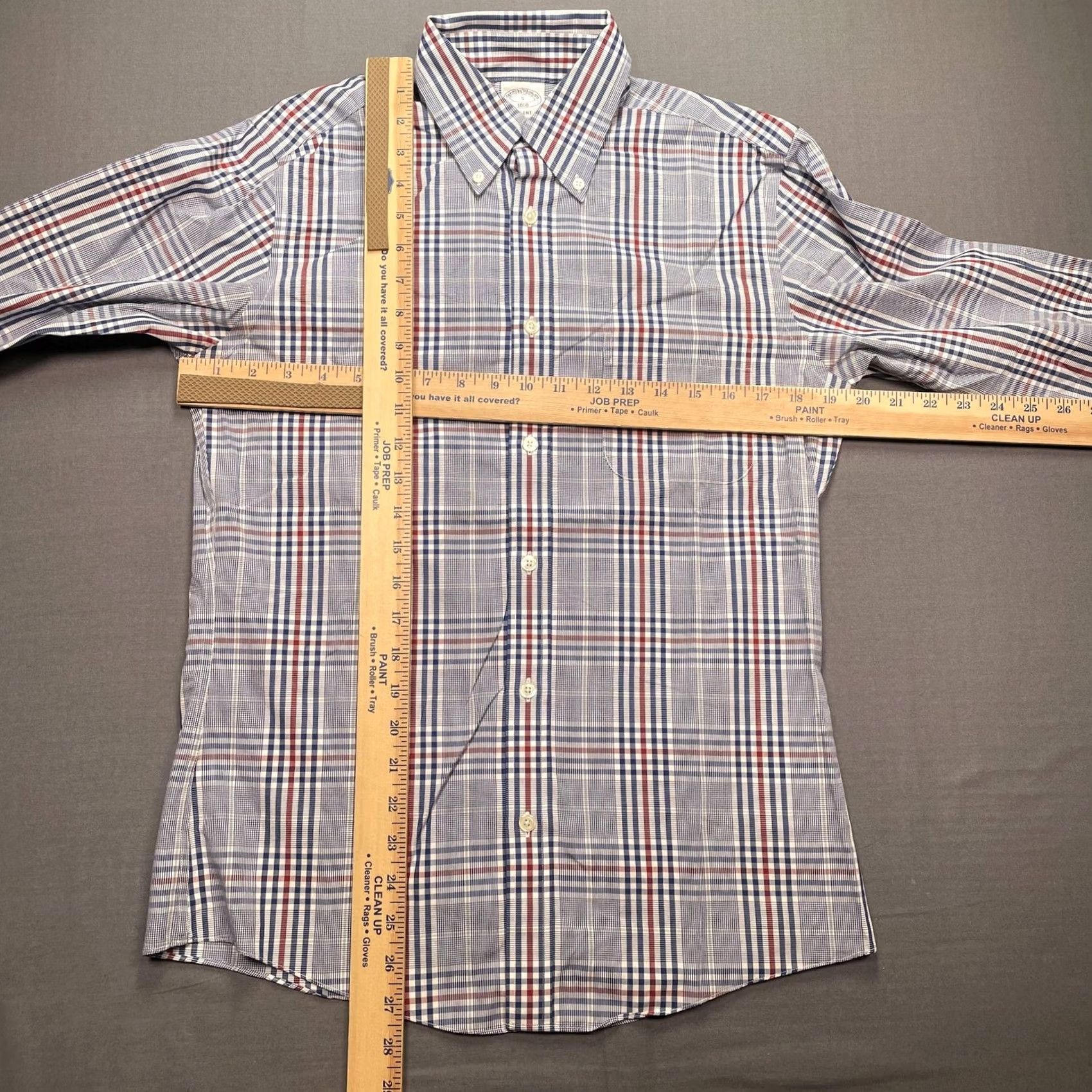 Brooks Brothers Brooks Brothers Shirt Mens S Blue Plaid Regent Non Iron Long Sleeve Button-Front Dress Shirt Size US S / EU 44-46 / 1 - 3 Thumbnail