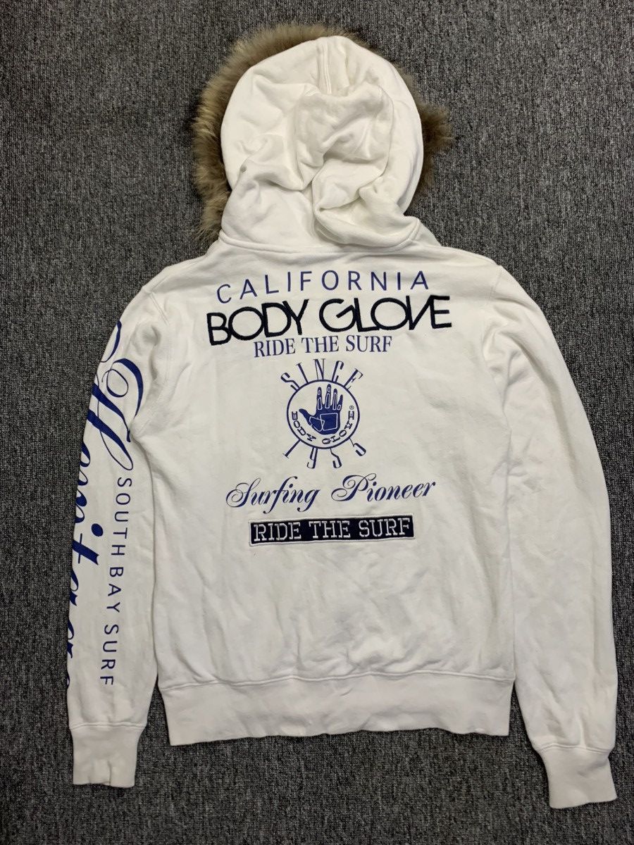 Japanese Brand Vintage Gothic Body Glove White Poem Zip Faux Fur Hoodie Size US S / EU 44-46 / 1 - 5 Thumbnail