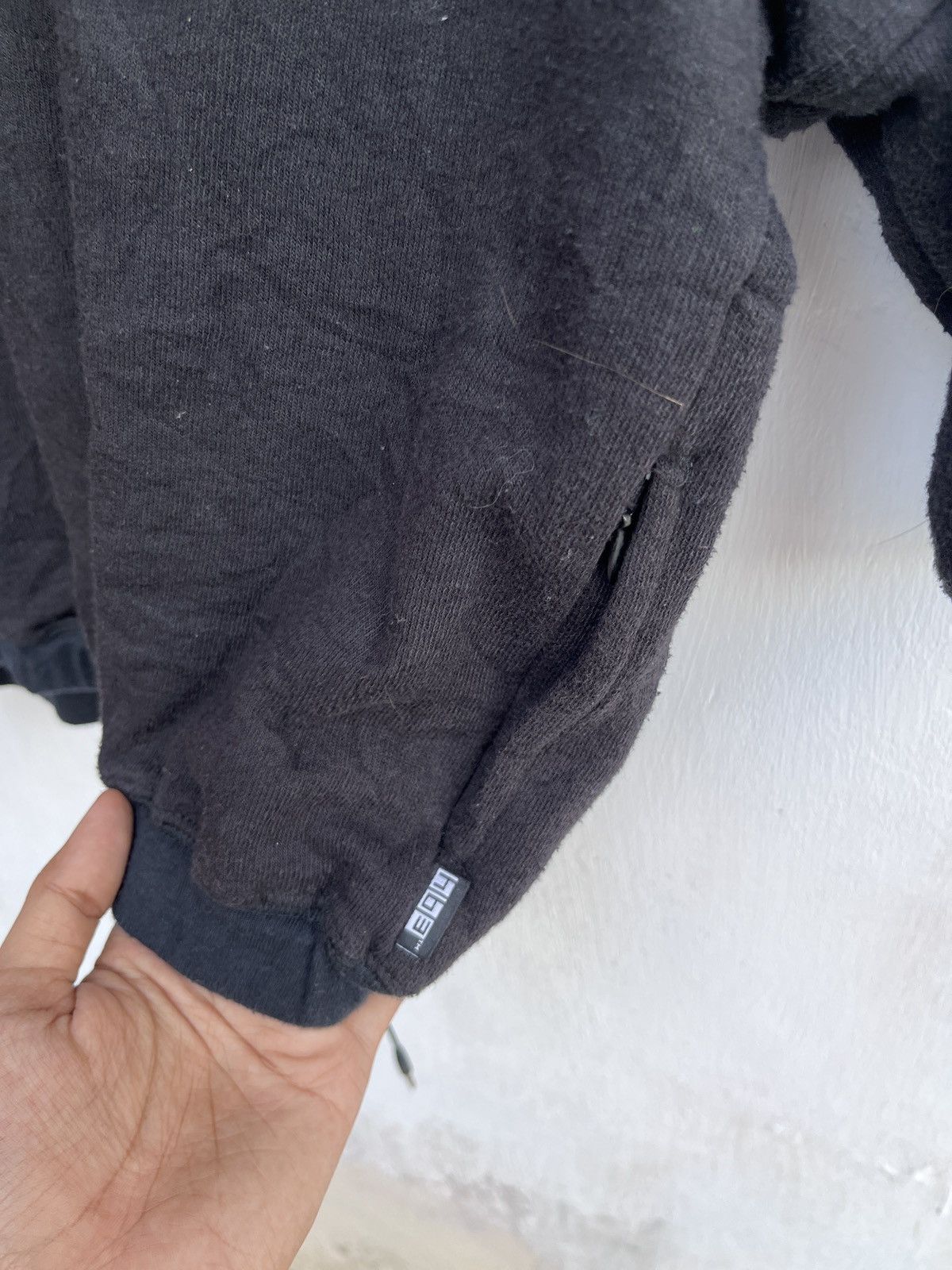 Japanese Brand INSOUND BLACK HOODIE WITH HEADSHET PUNK Size US S / EU 44-46 / 1 - 4 Thumbnail