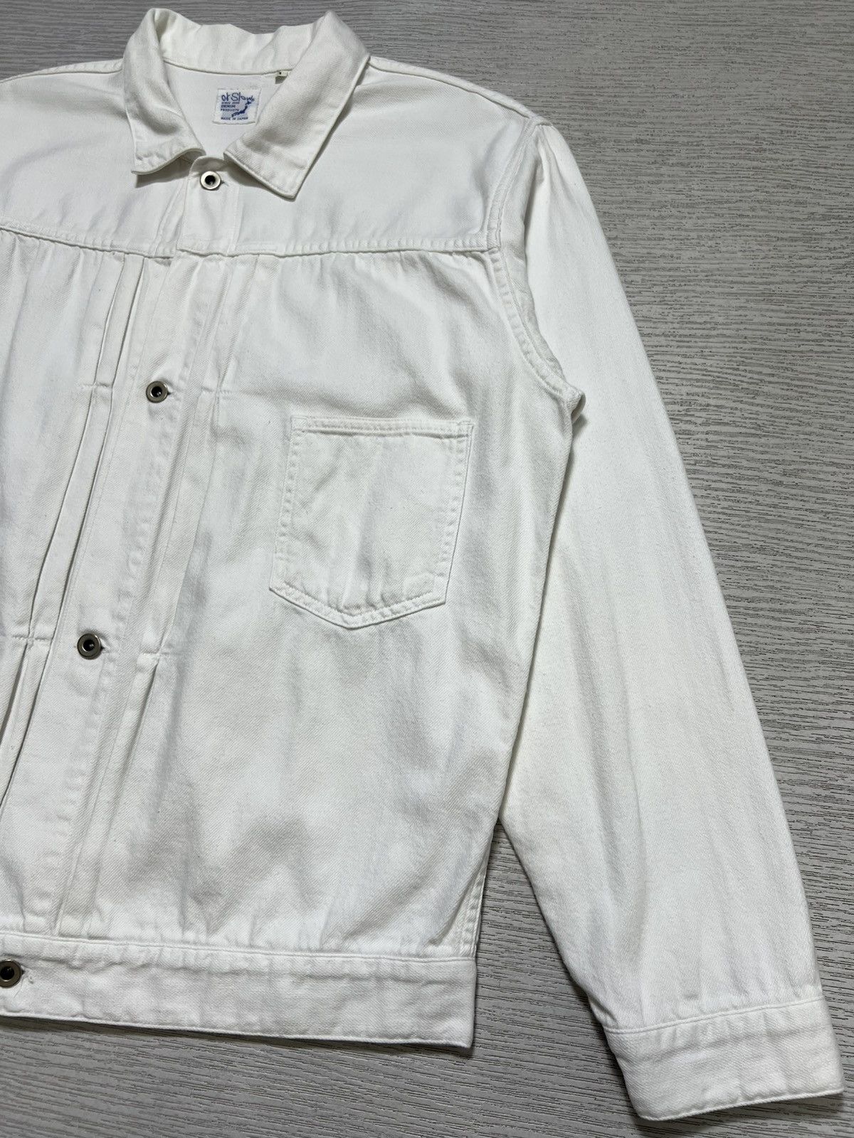 Orslow Orslow - Type 2 Soft Denim White Trucker Jacket Size US S / EU 44-46 / 1 - 7 Thumbnail