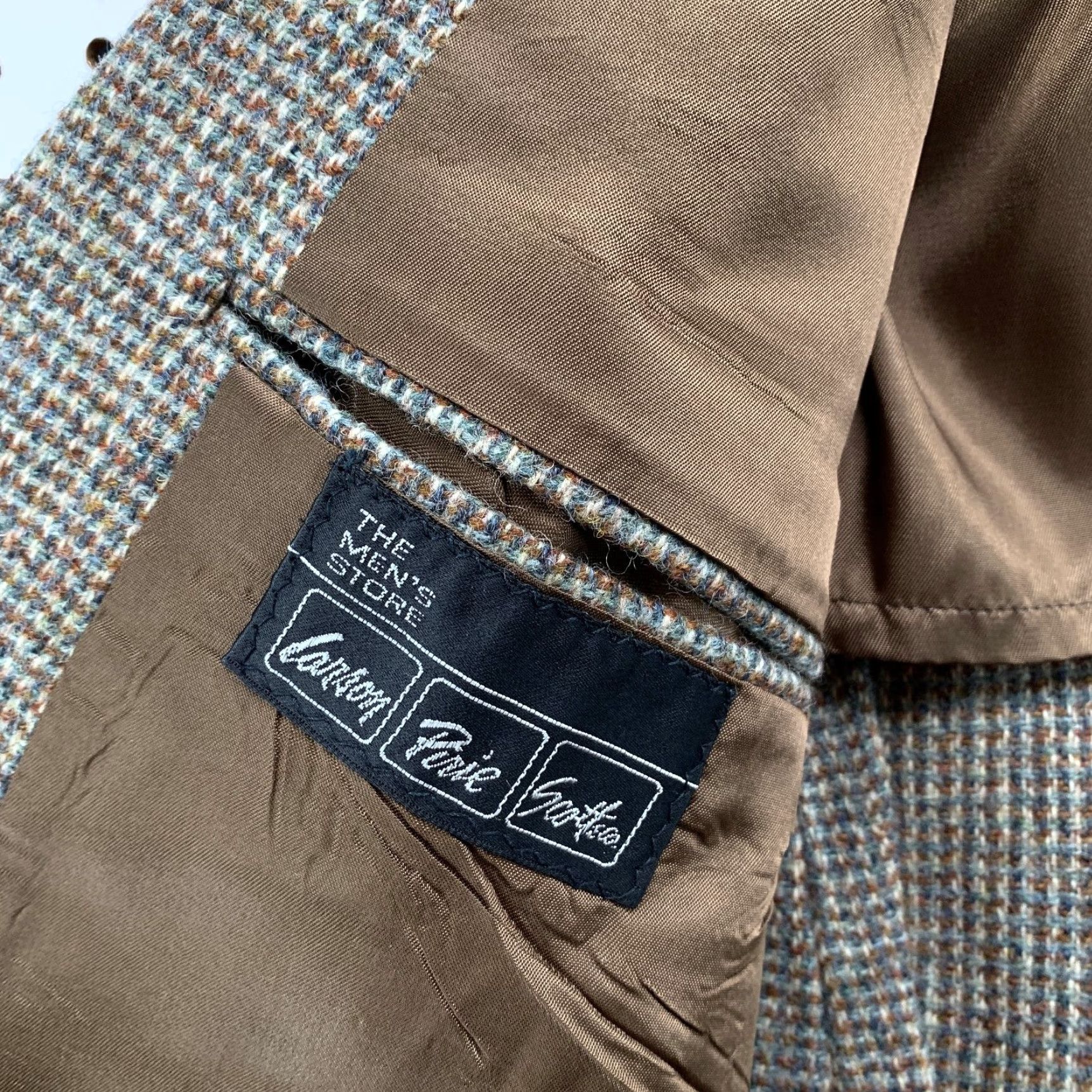 Vintage VINTAGE Carson Pirie Scott Blazer Mens 40 Brown Wool Tweed Union USA Sports Coat Jacket Size 40R - 4 Thumbnail