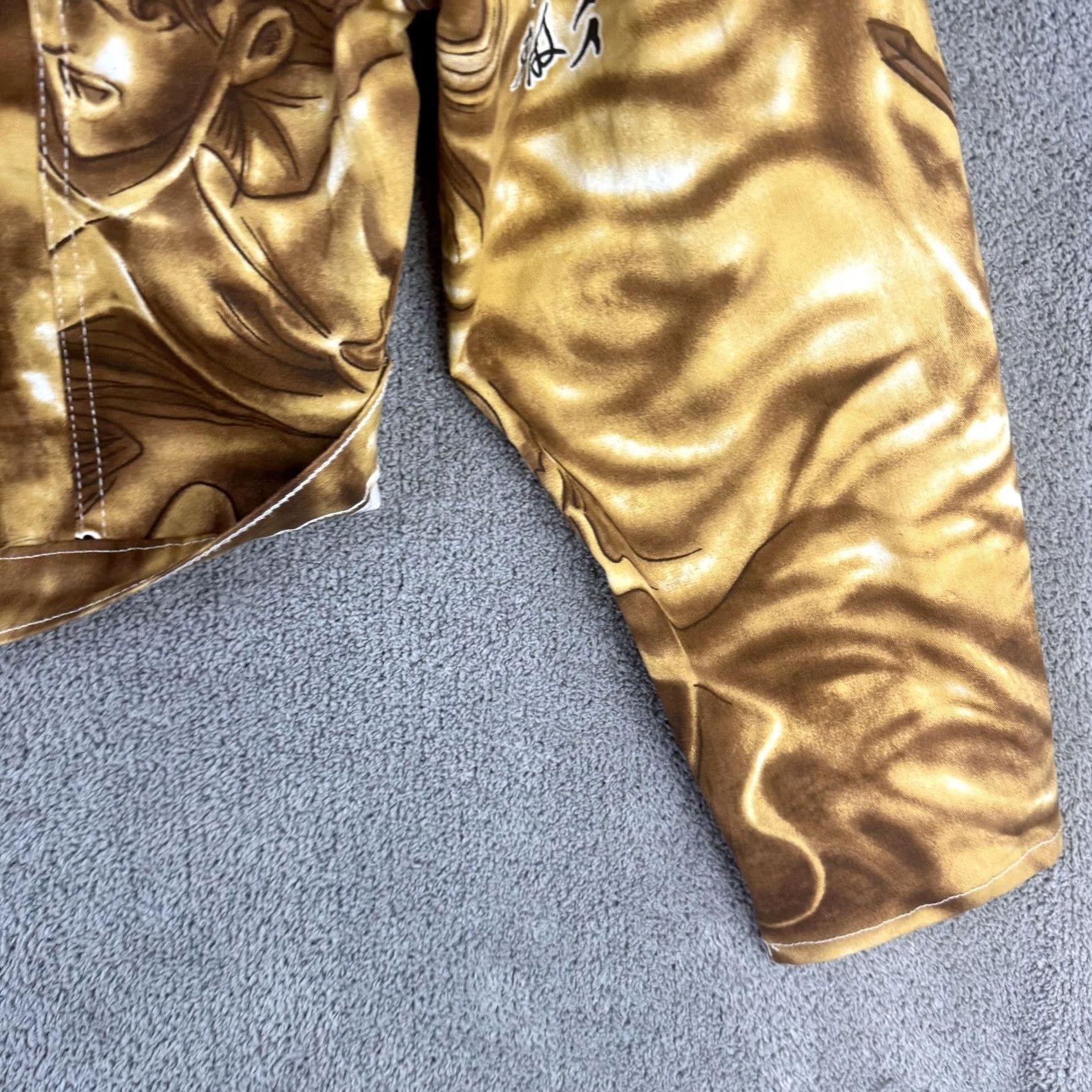 Denime VINTAGE NAVI Jacket Mens 3XL Denim Bomber Gold Anime Graphic Art USA Y2K Jacket Size US XXL / EU 58 / 5 - 3 Thumbnail