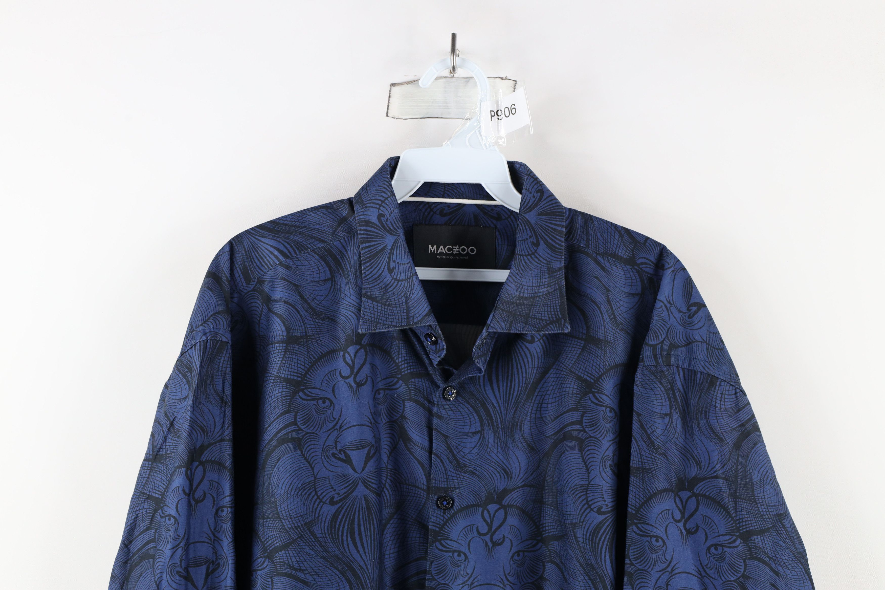Maceoo × Vintage Maceoo Lion All Over Print Collared Button Shirt Italy Size US XXL / EU 58 / 5 - 2 Thumbnail