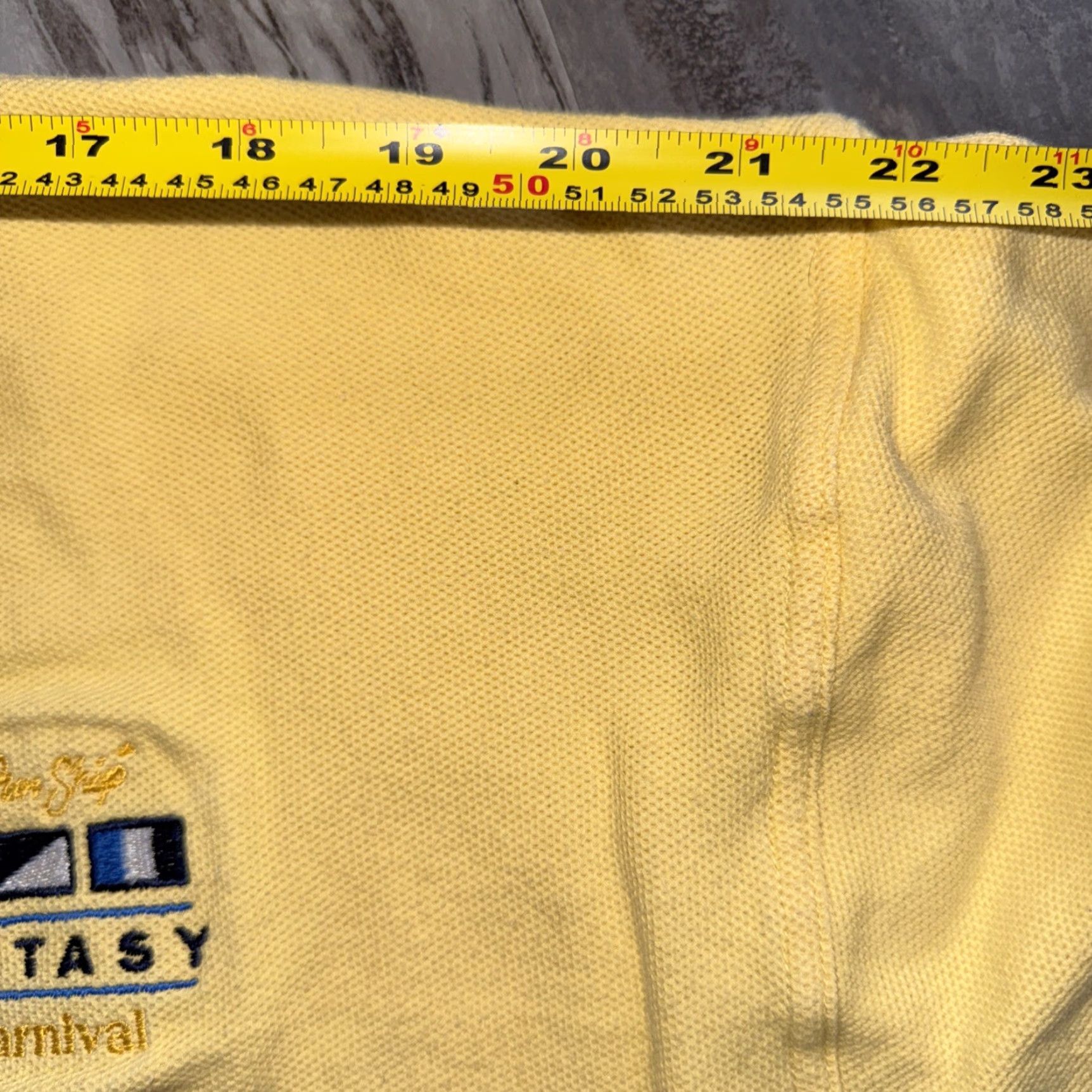 Vintage VINTAGE Gear Cruise Polo Shirt Men XXL Short Sleeve White Caribbean Yellow Embroidered Logo The Fun Ship Carnival Ecstasy Shirt Size US XXL / EU 58 / 5 - 6 Thumbnail