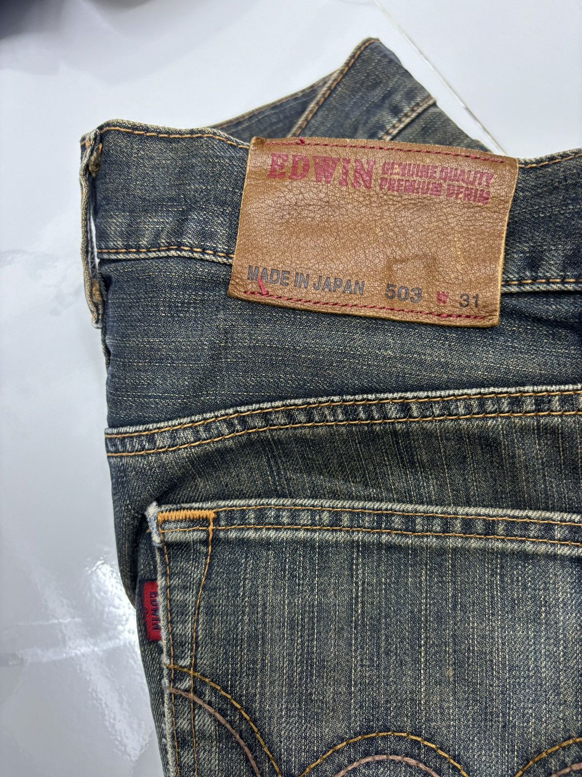 Edwin EDWIN 503 RUSTY MUD WASH DISTRESS DENIM JEANS Size US 32 / EU 48 - 10 Thumbnail