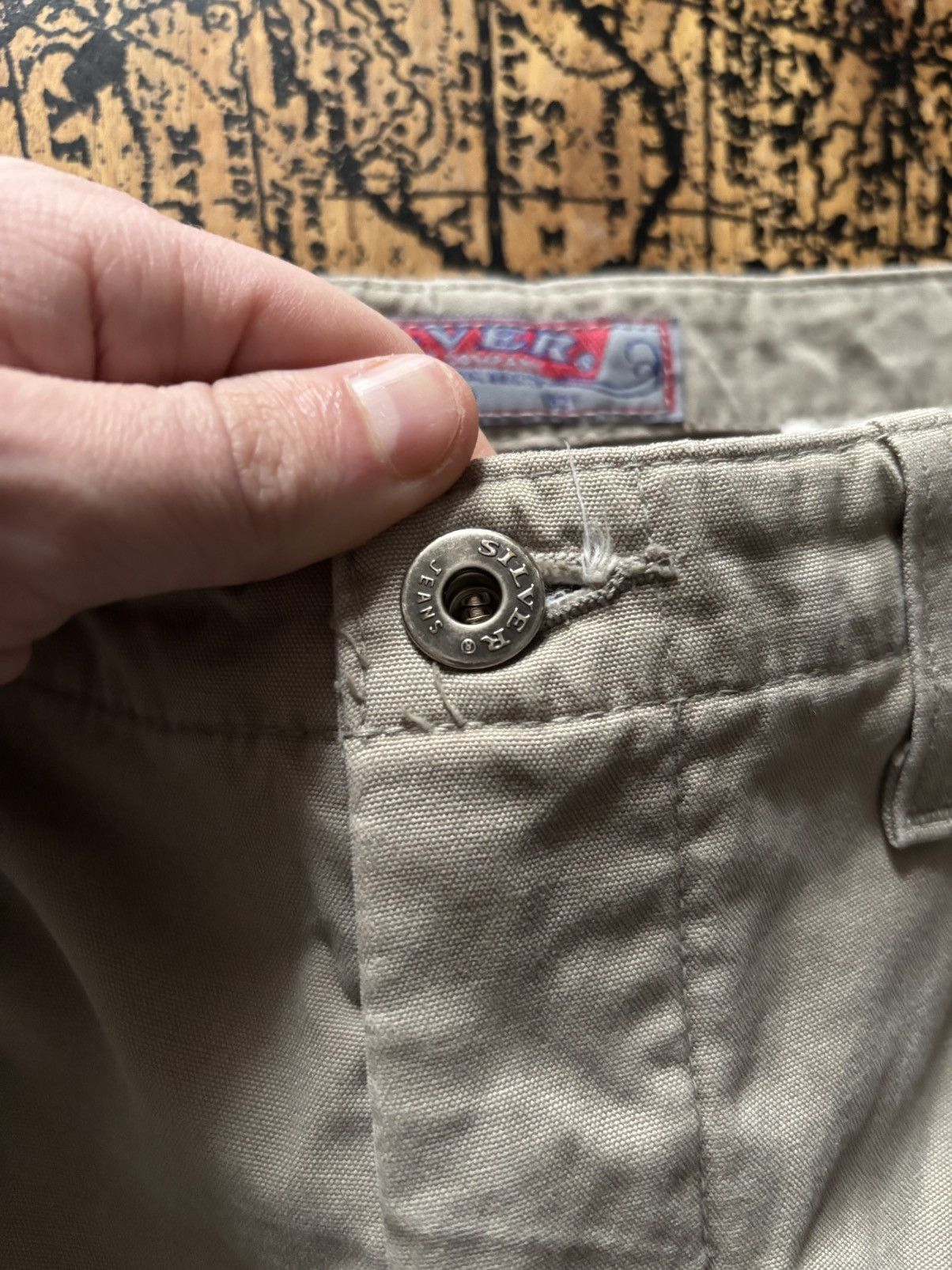 Vintage Vintage Silver Jeans Baggy/Wide Khaki Cargo Pants Size US 32 / EU 48 - 5 Thumbnail