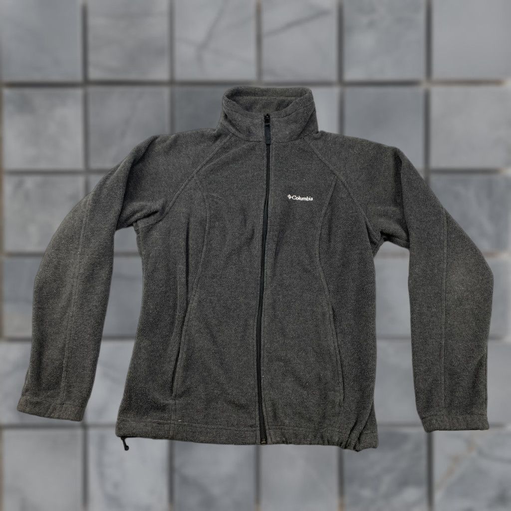 Vintage Columbia Benton Springs Fleece Jacket Womens Medium Gray Full Zip Pocket Outdoor Size M / US 6-8 / IT 42-44 - 1 Thumbnail