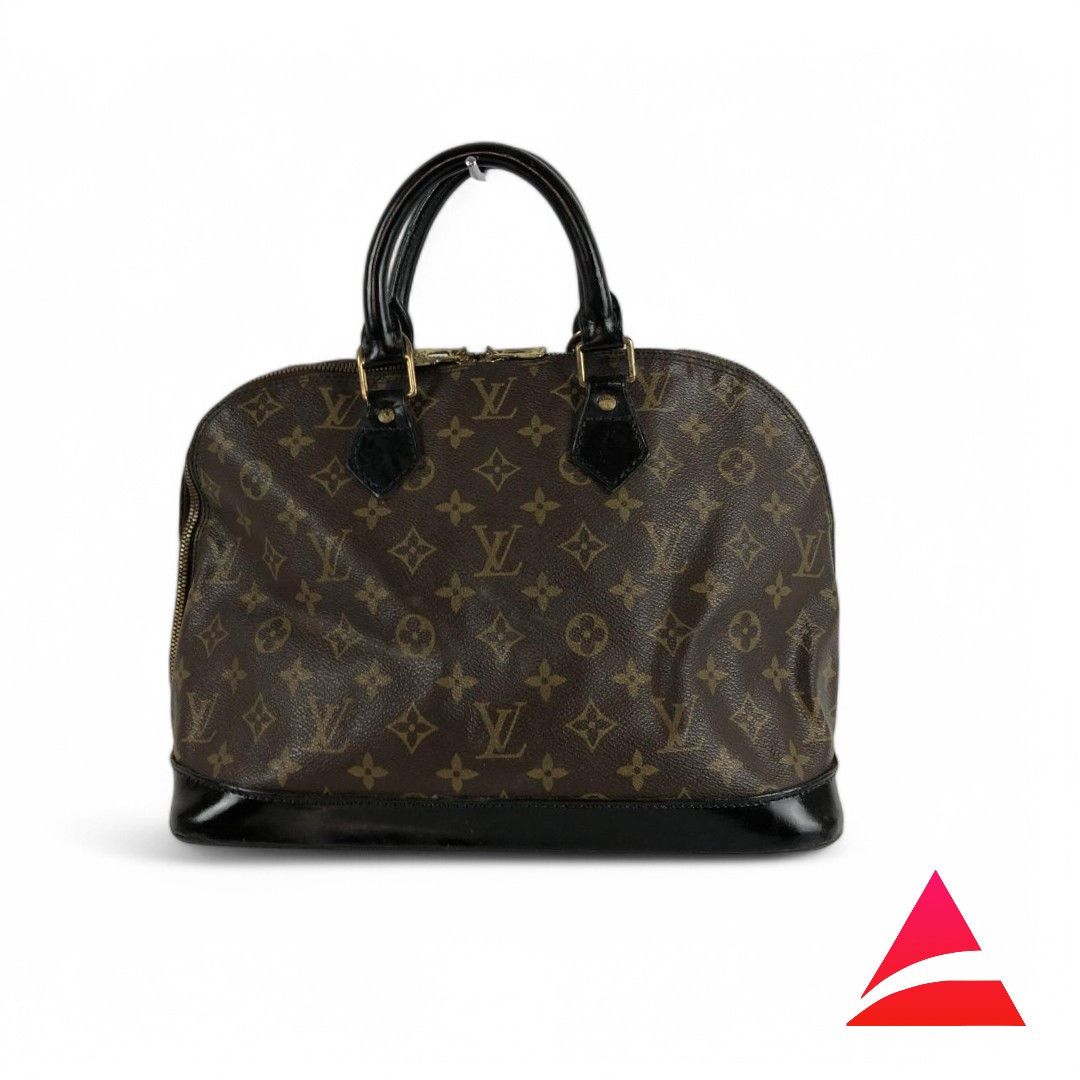 Louis Vuitton Louis Vuitton - Alma PM Handbag Black Leather Monogram Size ONE SIZE - 1 Thumbnail