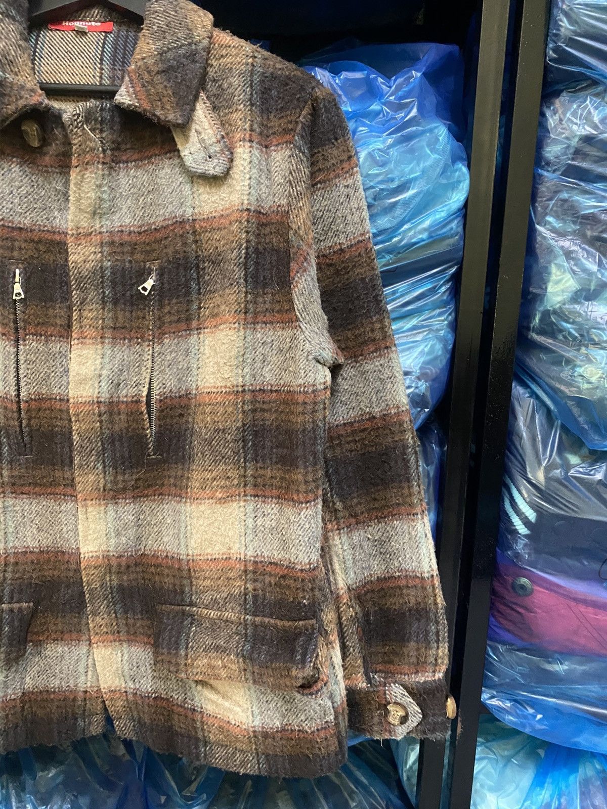 Japanese Brand Vintage Honnete France Wool Blend Plaid Jacket Size US S / EU 44-46 / 1 - 4 Thumbnail