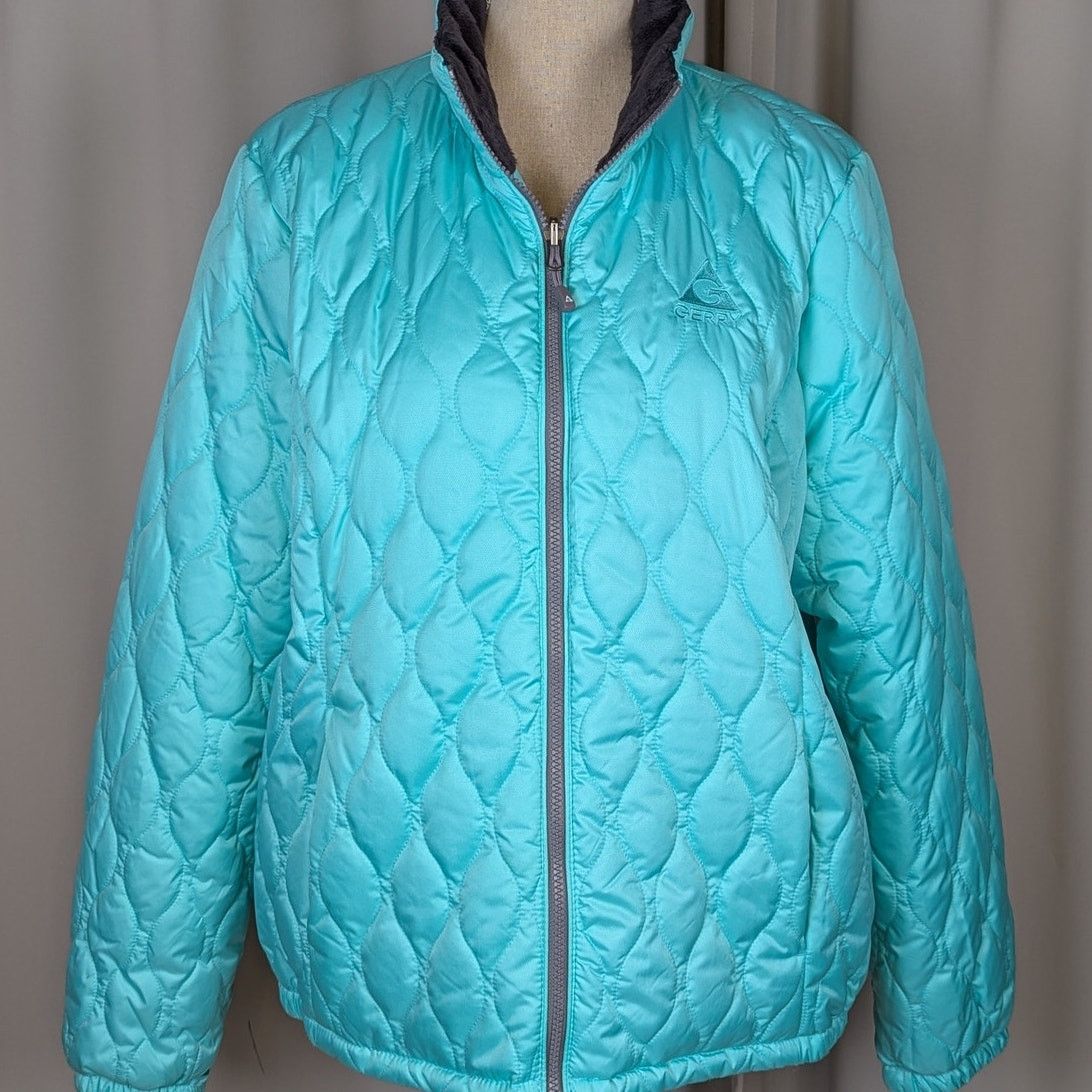 Other Gerry Puffer Jacket Blue Green Seafoam with Gray Trim XL Size XL / US 12-14 / IT 48-50 - 16 Thumbnail