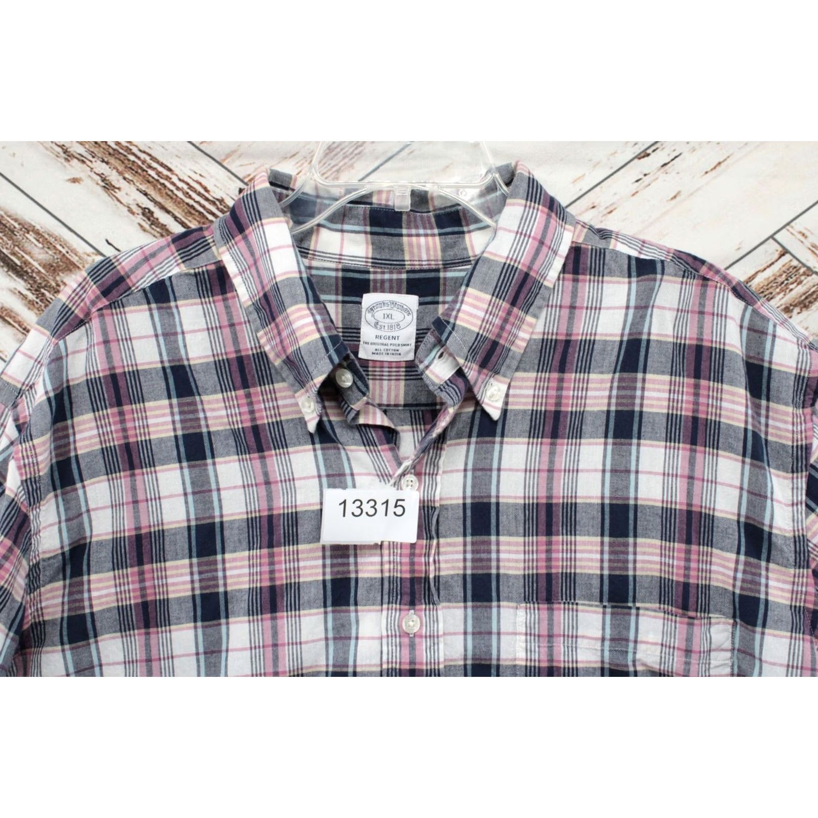 Brooks Brothers Brooks Brothers Regent 1818 Shirt Mens 1X Multicolor Plaid Long Sleeve Preppy Size US XL / EU 56 / 4 - 8 Thumbnail