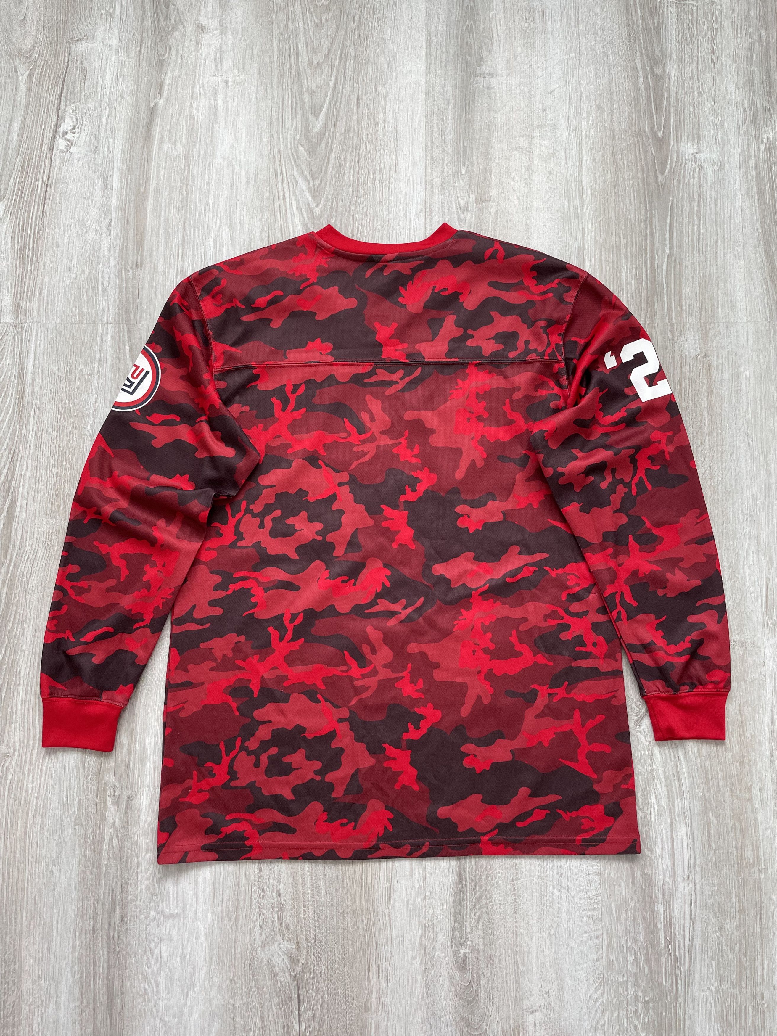 NFL NFL New York Long Sleeve Red Camo Jersey Size US M / EU 48-50 / 2 - 7 Thumbnail