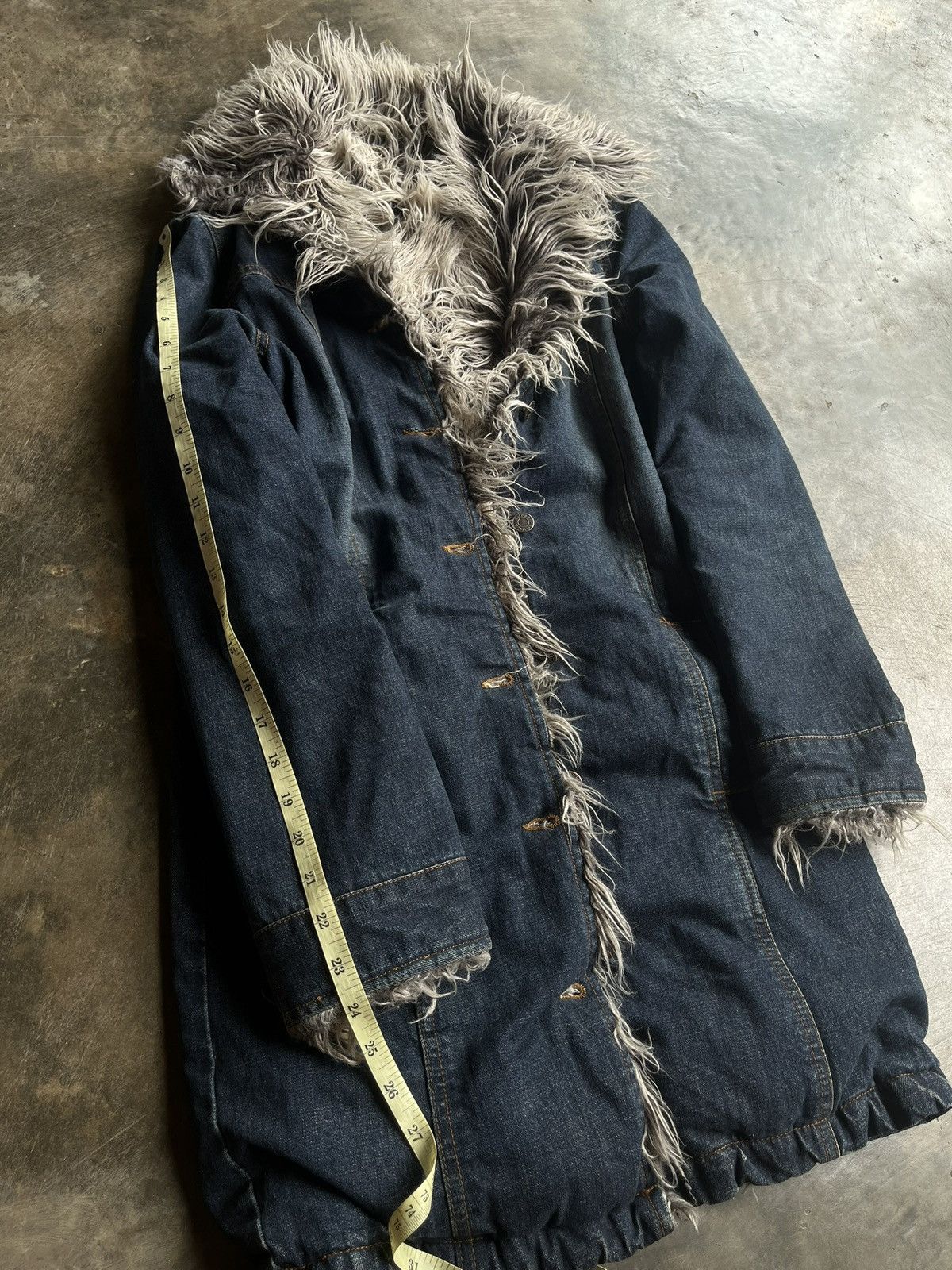 Isamu Katayama Backlash JAPANESE 2000’s CRAZY FUR DENIM JACKET VKEI GOTHIC STYLE Size US S / EU 44-46 / 1 - 16 Thumbnail