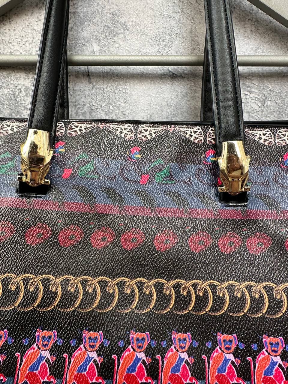 Roberto Cavalli Roberto Cavalli Croc-Embossed Leather Tote Bag Animal Print Size ONE SIZE - 5 Thumbnail