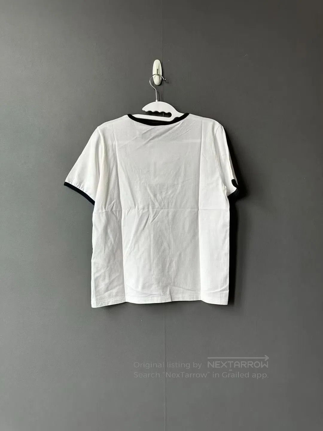 Celine CELINE White Triomphe Short Sleeve T-Shirt| Size M / US 6-8 / IT 42-44 - 2 Thumbnail