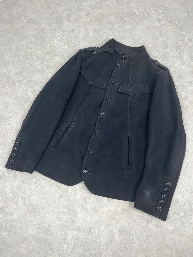 Daniele Alessandrini 2000s Daniele Alessandrini Black Officer Buttoned Jacket Size 42R - 5 Thumbnail