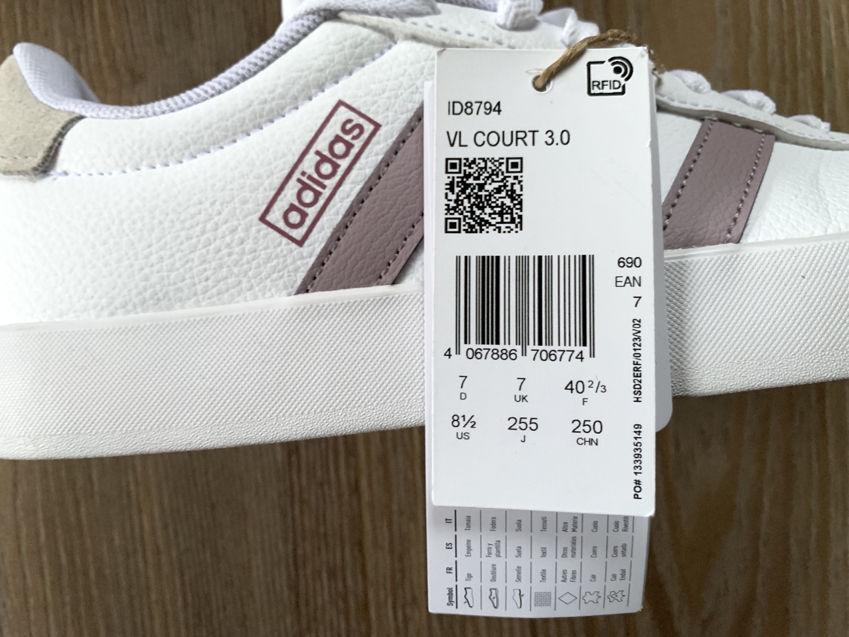 Adidas Adidas VL Court 3.0 White Women's Sneakers Size US 9.5 / IT 39.5 - 8 Thumbnail