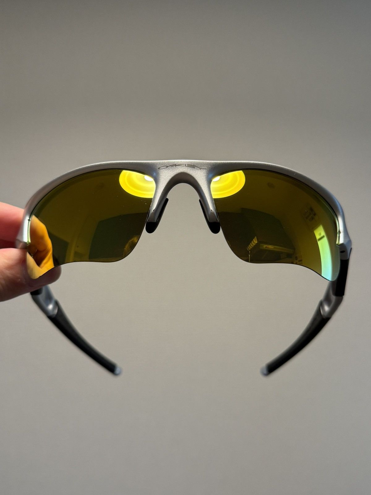 Oakley OAKLEY Half Jacket Silver/Orange SUNGLASSES Size ONE SIZE - 5 Thumbnail