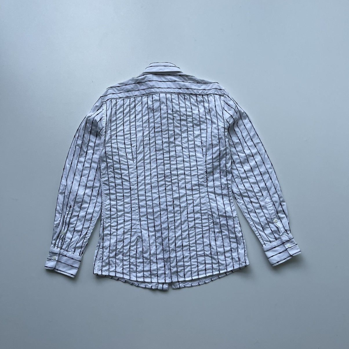 Versace Gianni Versace 3D Striped Cotton Button Ups Classic Shirt Size US L / EU 52-54 / 3 - 3 Thumbnail