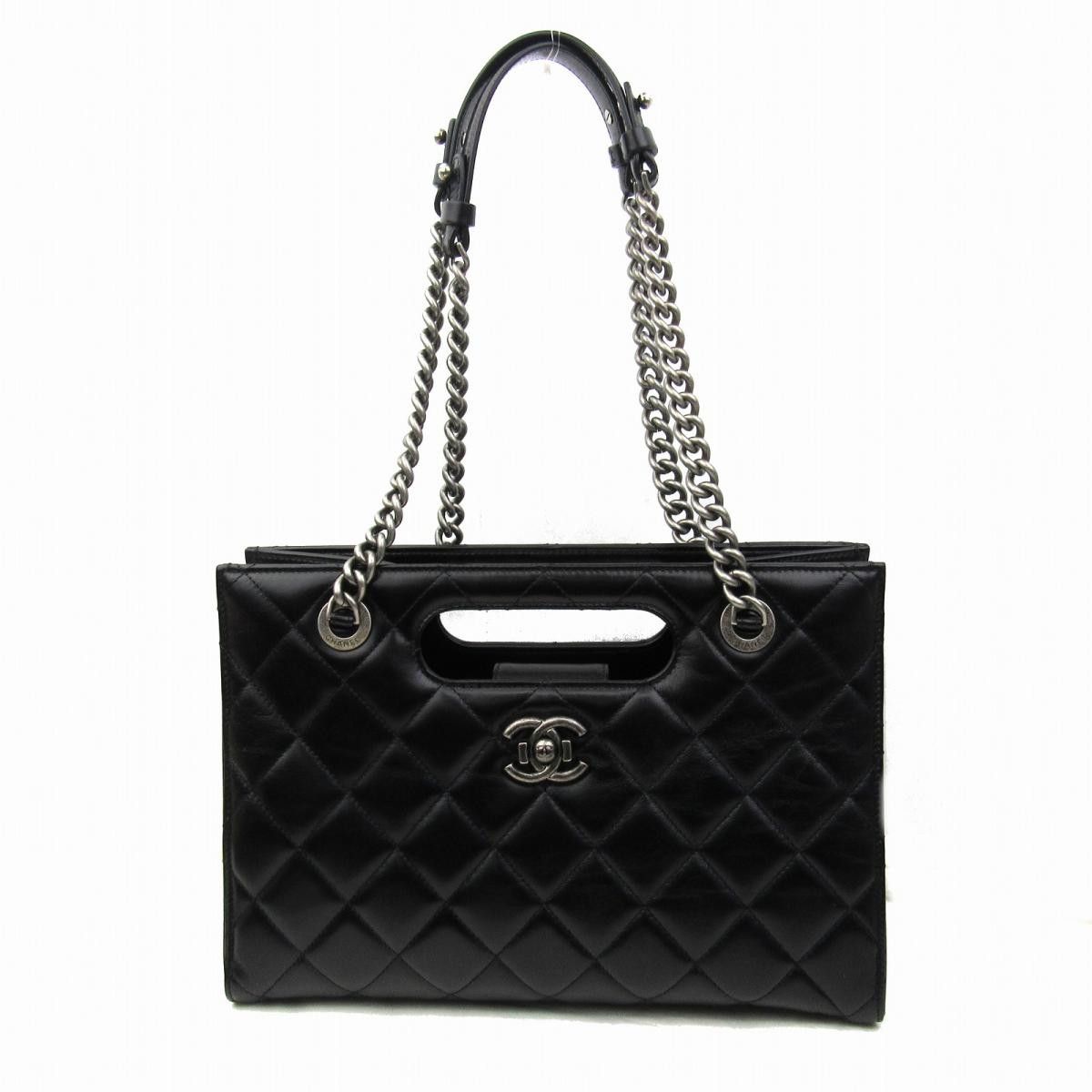 image of Chanel Boy Shoulder Bag Cowhide Calf Black, Women's