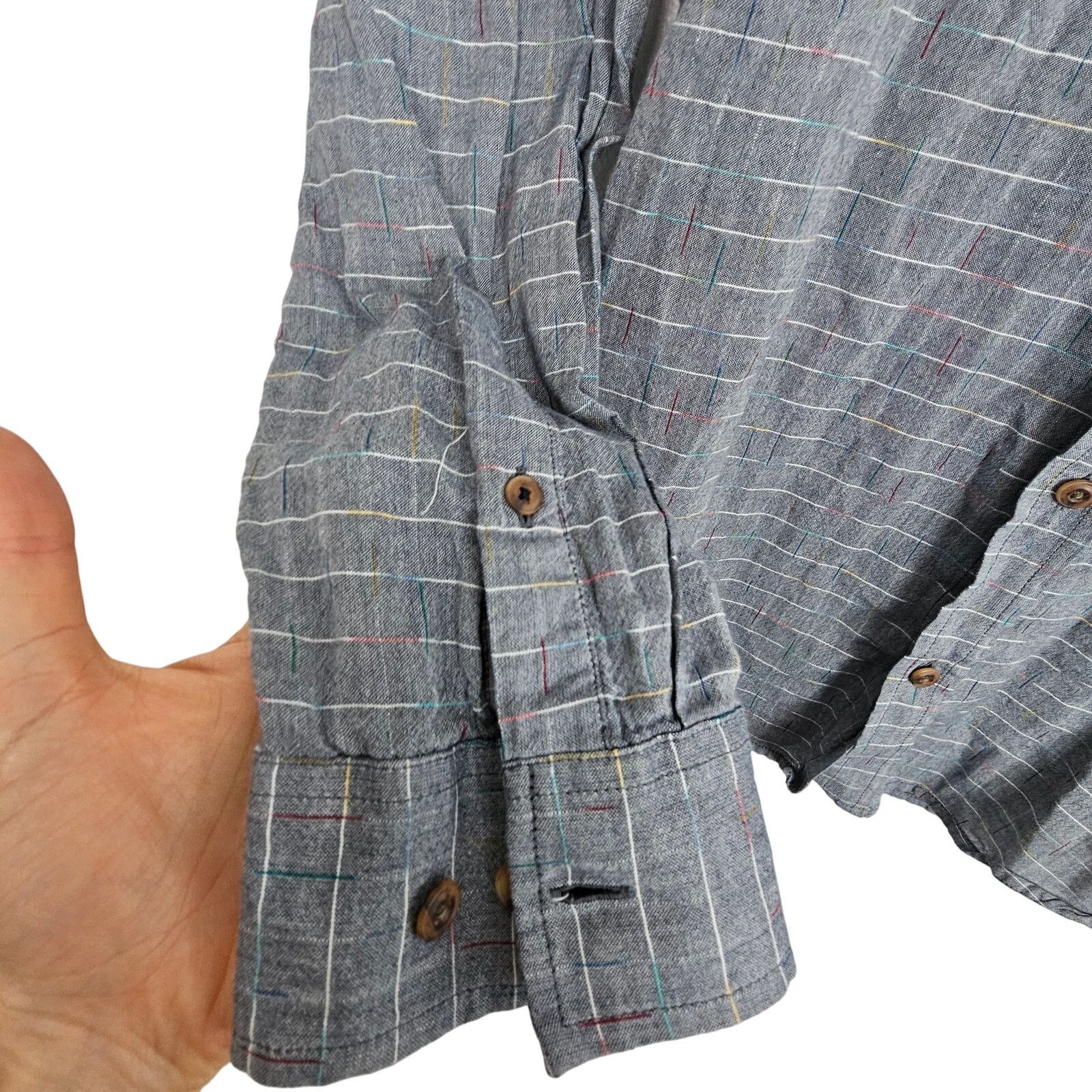 Prana Prana Shirt Gray Button Down Long Sleeve Shirt Collared L Size US L / EU 52-54 / 3 - 4 Thumbnail