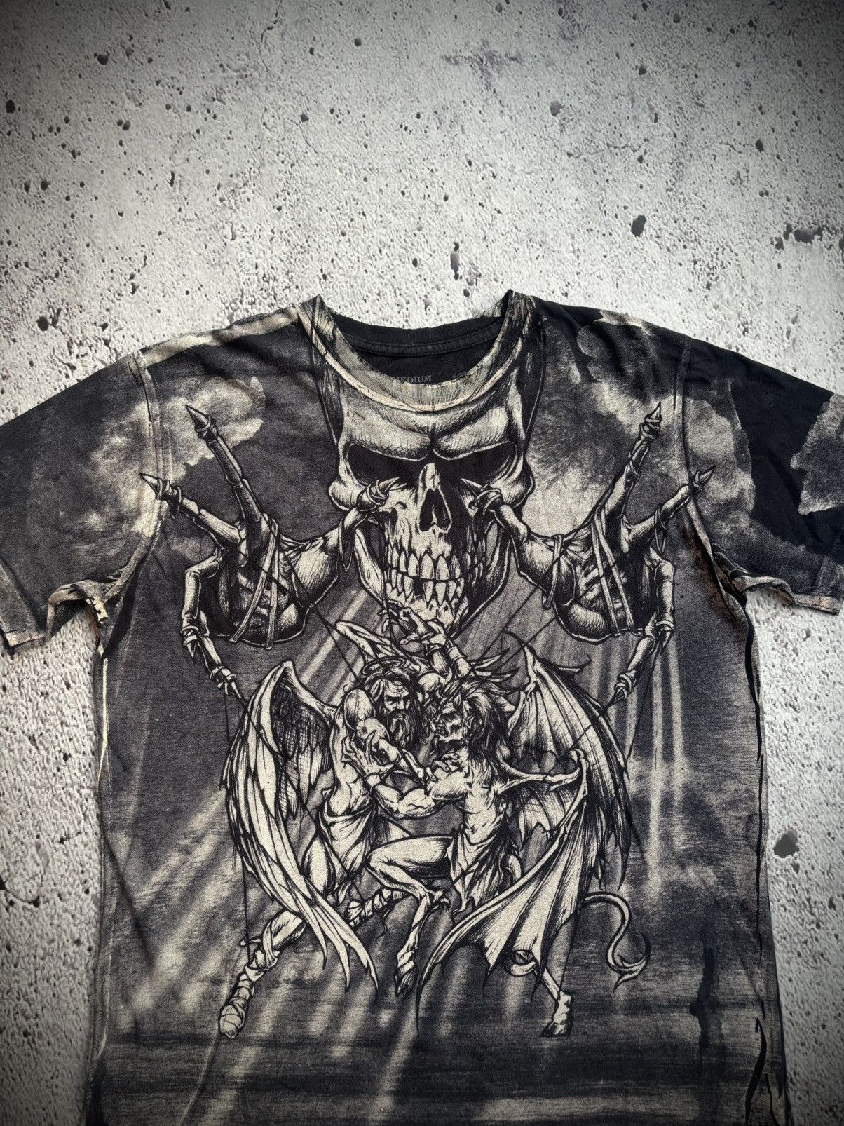Affliction Y2k Affliction skull tribal punk tshirt Size US M / EU 48-50 / 2 - 4 Thumbnail