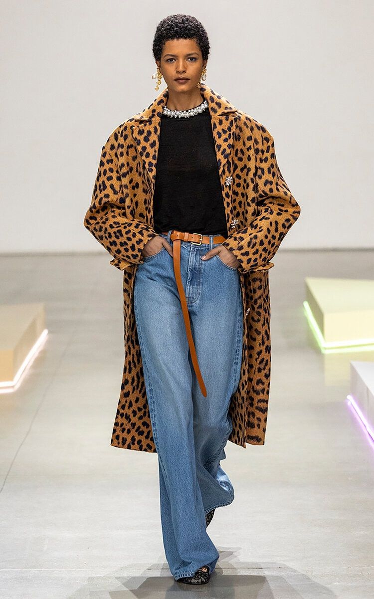 Zimmermann oc11z0925 Crush Jacquard Barrel Coat in Leopard Size L / US 10 / IT 46 - 3 Thumbnail