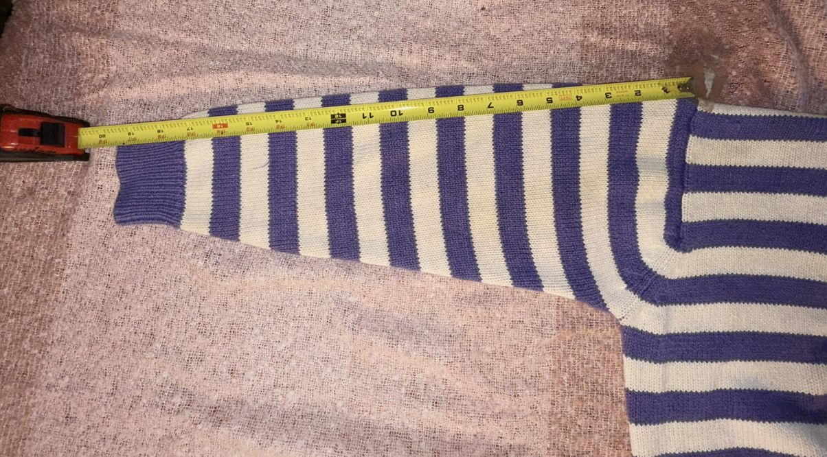 Other 80s Conspiracy Archive Shaker Knit Striped Mock Neck Purple Size L / US 10 / IT 46 - 6 Thumbnail