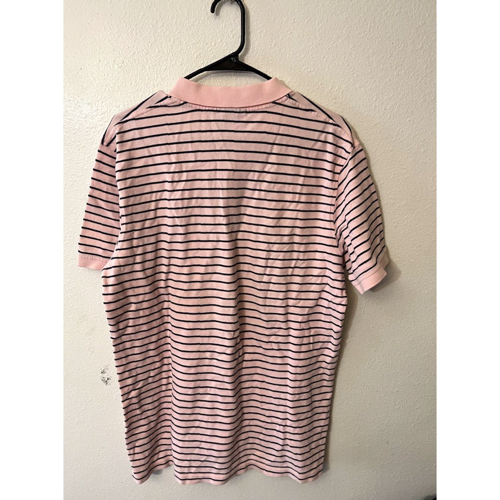 Express VINTAGE Express Polo Shirt Mens L Pink Striped Modern Fit Flaw Size US L / EU 52-54 / 3 - 2 Thumbnail