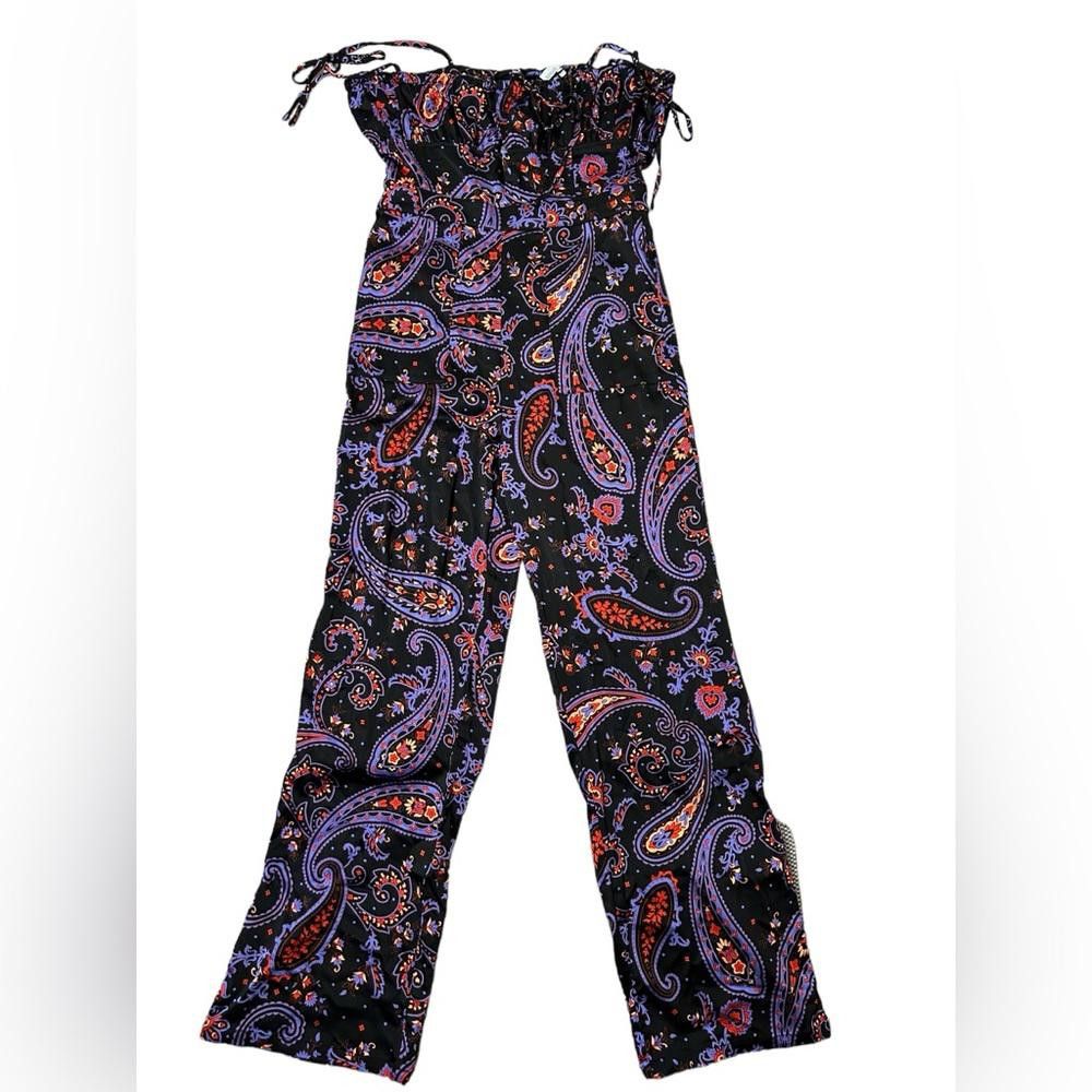 REVOLVE DANIELLE BERNSTEIN l Paisley-Print Ruched Jumpsuit 14 Size 36" / US 14 / IT 50 - 4 Thumbnail